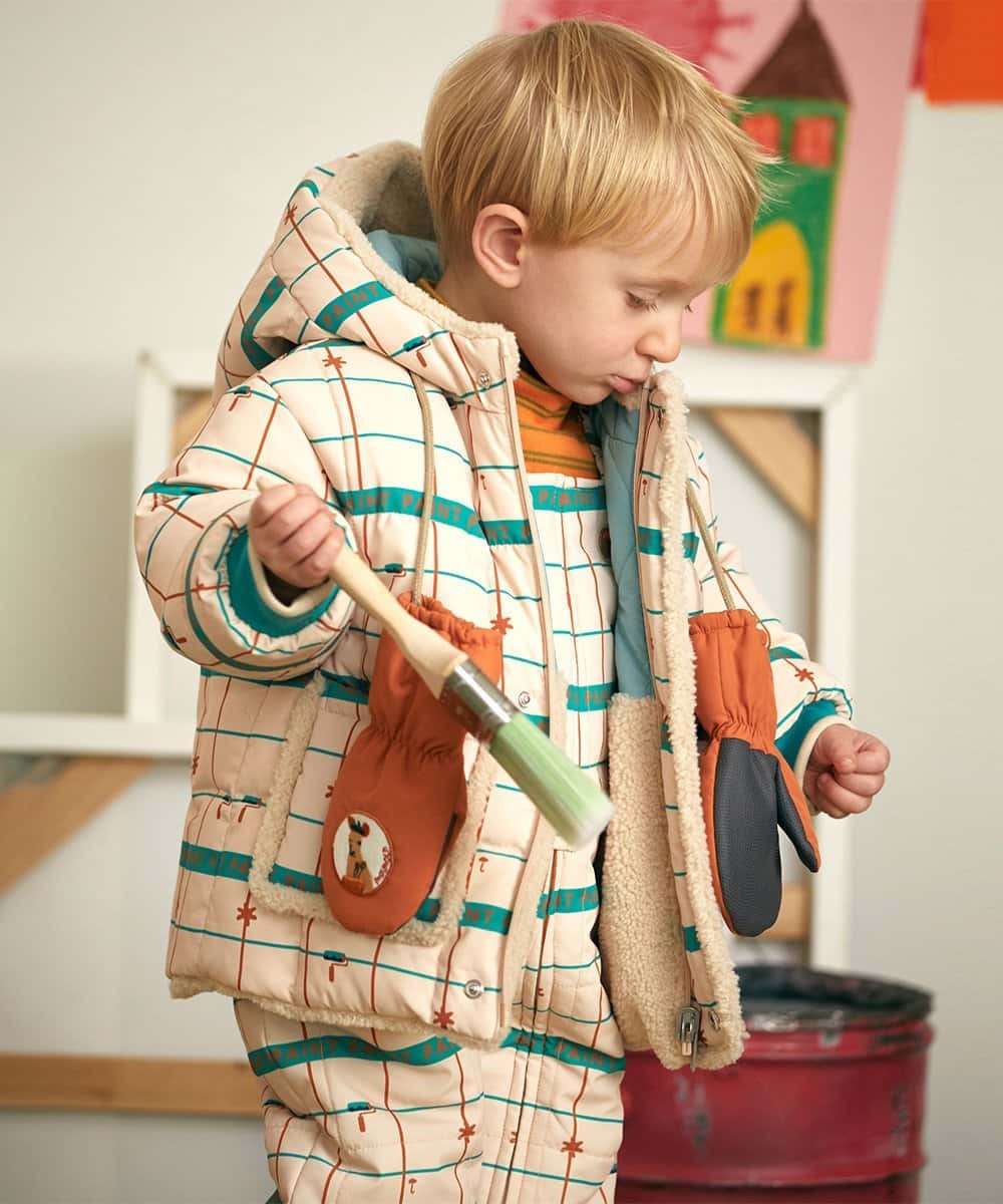 【SALE／70%OFF】moimoln 【リバーシブル】ペインターワッペンダウン モイモルン ジャケット・アウター ダウンジャケット・ダウンベスト ホワイト【送料無料】