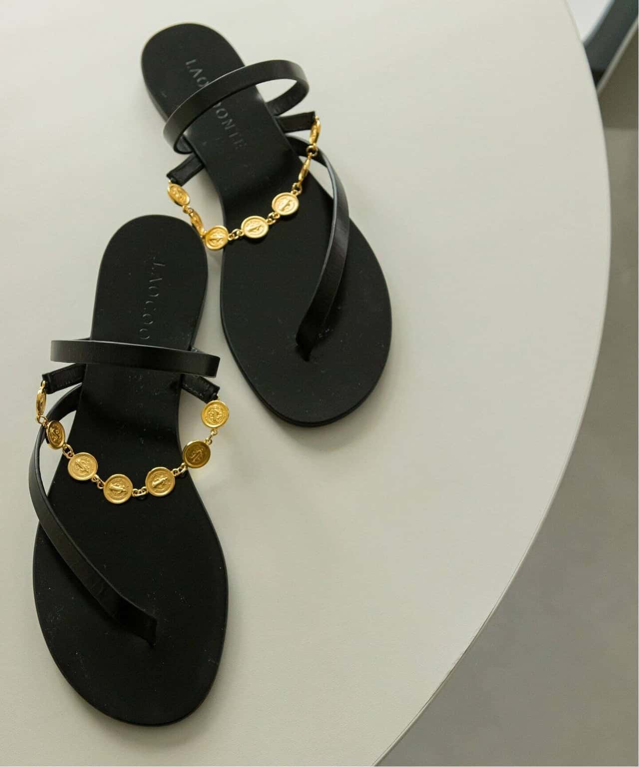 【SALE／30%OFF】U by SPICK&SPAN 【LAOCOONTE(ラオコンテ)】SALI Coins Sandal ユーバイスピックアンドスパン シューズ・靴 サンダル ゴールド【送料無料】