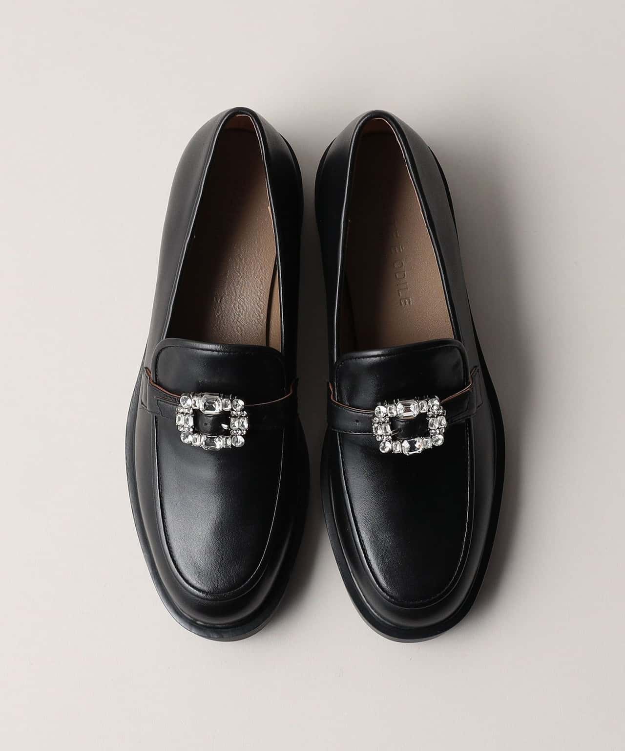 【SALE／45%OFF】Odette e Odile ビジューローファー フラット30↑ オデット エ オディール シューズ・靴 ローファー ブラック グレー【送料無料】
