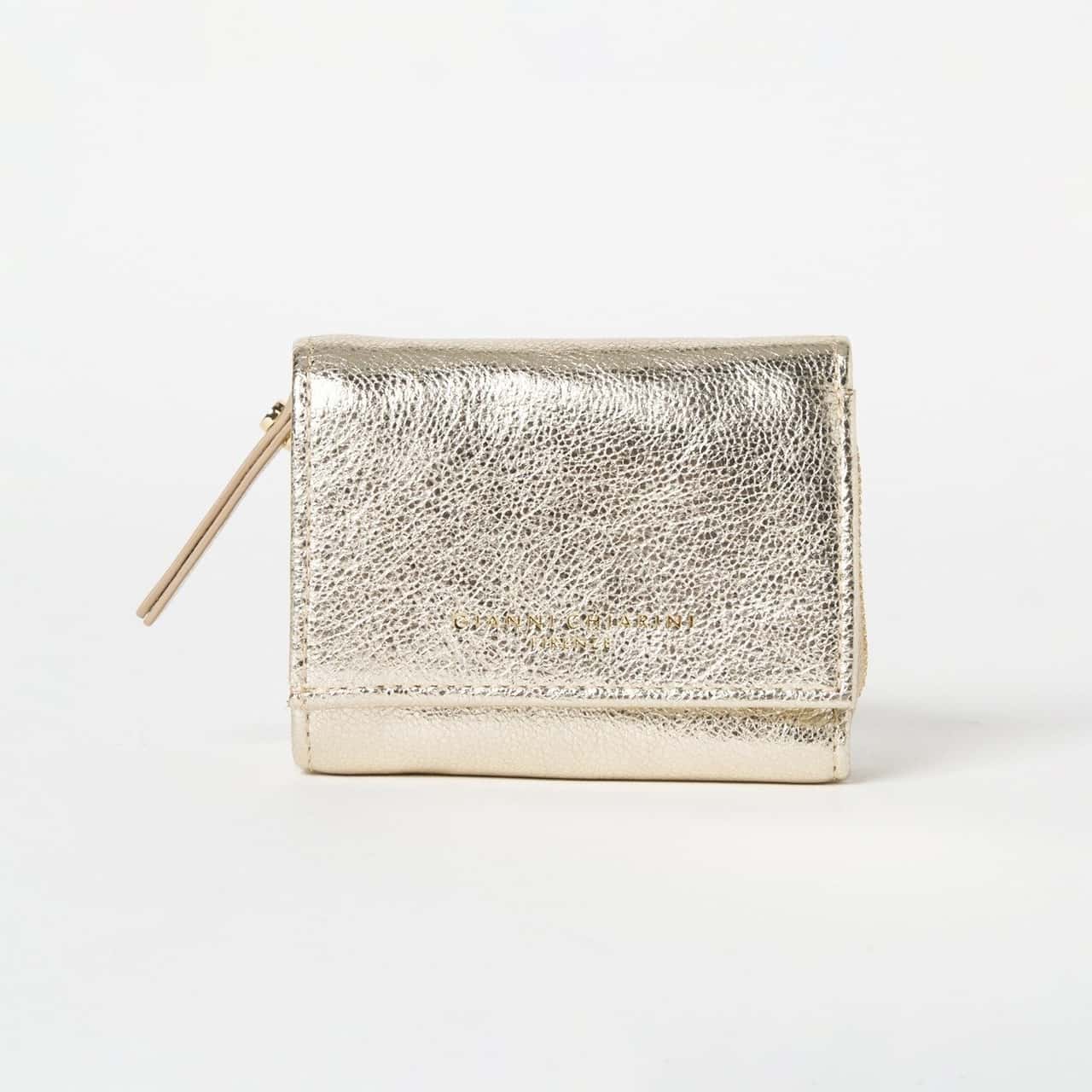 【SALE／20%OFF】GIANNI CHIARINI WALLET ESSENTIAL METAL エリオポール 財布・ポーチ・ケース 財布 シルバー ゴールド【送料無料】