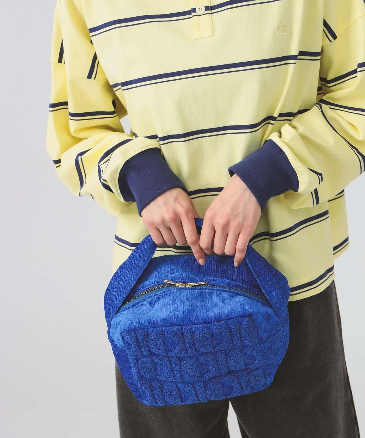 【SALE／50%OFF】Ray BEAMS 【別注/スクエアバッグ/秋冬バッグ/ギフト/プレゼント】beej / エンブロイダリー キューブ バッグ トートバッグ ビームス ウイメン バッグ その他のバッグ グレー ブルー