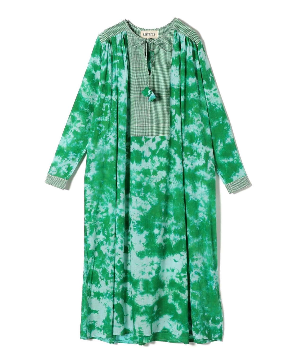 【SALE／70%OFF】SHIPS WOMEN V.DE.VINSTER:＜手洗い可能＞タイダイ ワンピース シップス ワンピース・ドレス ワンピース グリーン レッド パープル【送料無料】