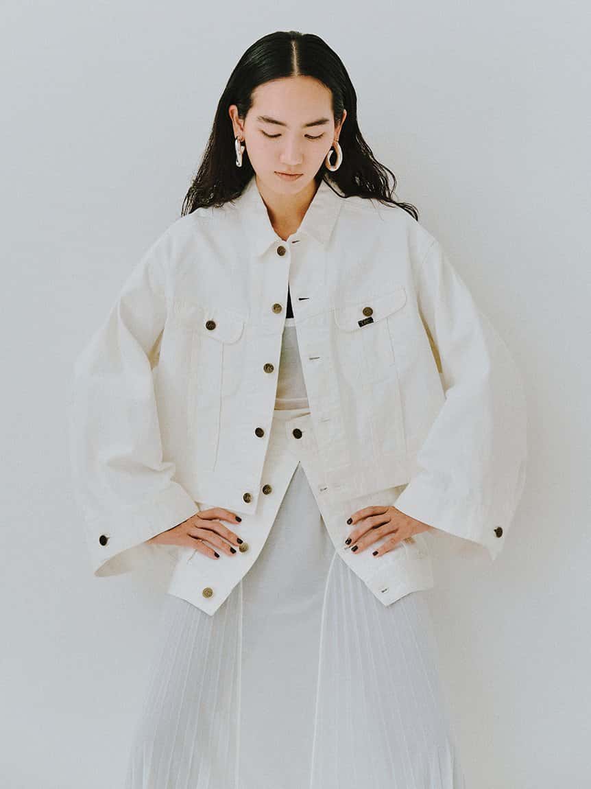 【SALE／70%OFF】styling/ 【セットアップ対応】【styling/×Lee】デニムブルゾン スタイリング ジャケット・アウター テーラードジャケット・ブレザー ホワイト【送料無料】