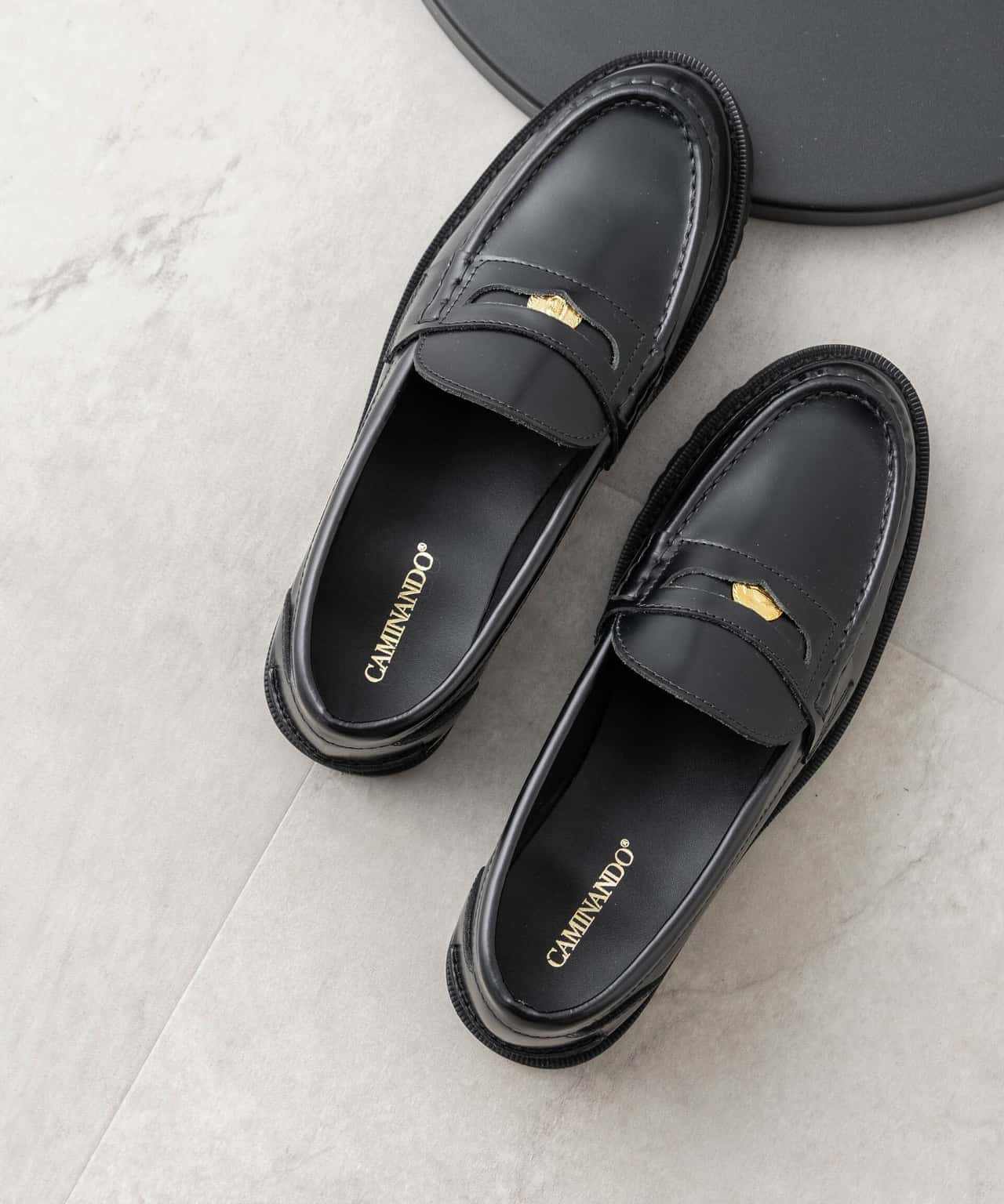 【SALE／30%OFF】NANO universe CAMINANDO/別注 ALMOND TOE PENNY LOAFERS ナノユニバース シューズ・靴 その他のシューズ・靴 ブラック【送料無料】