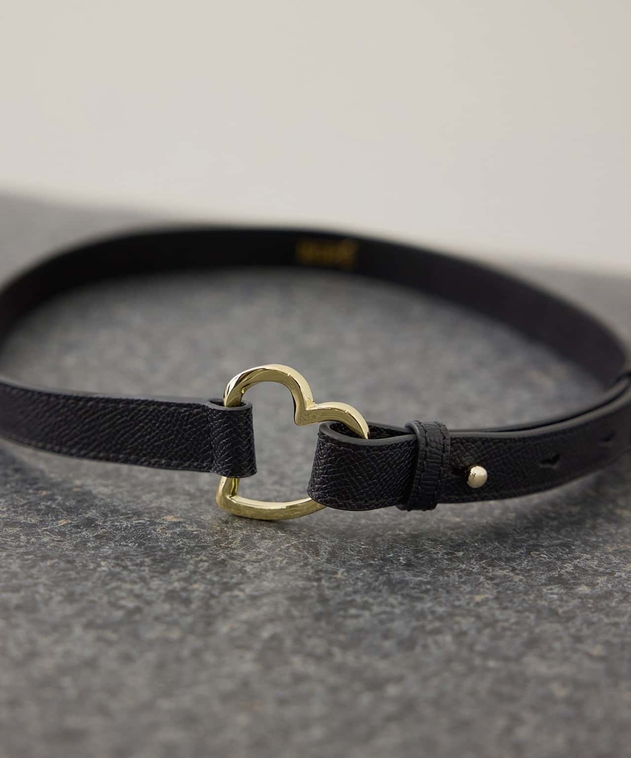 【SALE／50%OFF】ROPE' ハートモチーフ 細ベルト ロペ ファッション雑貨 ベルト ブラック ピンク グレー【送料無料】
