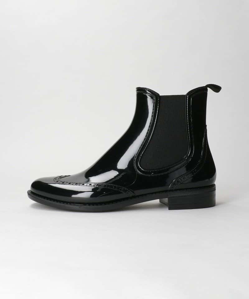 UNITED ARROWS green label relaxing ＜Traditional Weatherwear＞ サイドゴア ウイングチップ レイン ブーツ ユナイテッドアローズ グリーンレーベルリラクシング シューズ・靴 レインシューズ・ブーツ ブラック【送料無料】