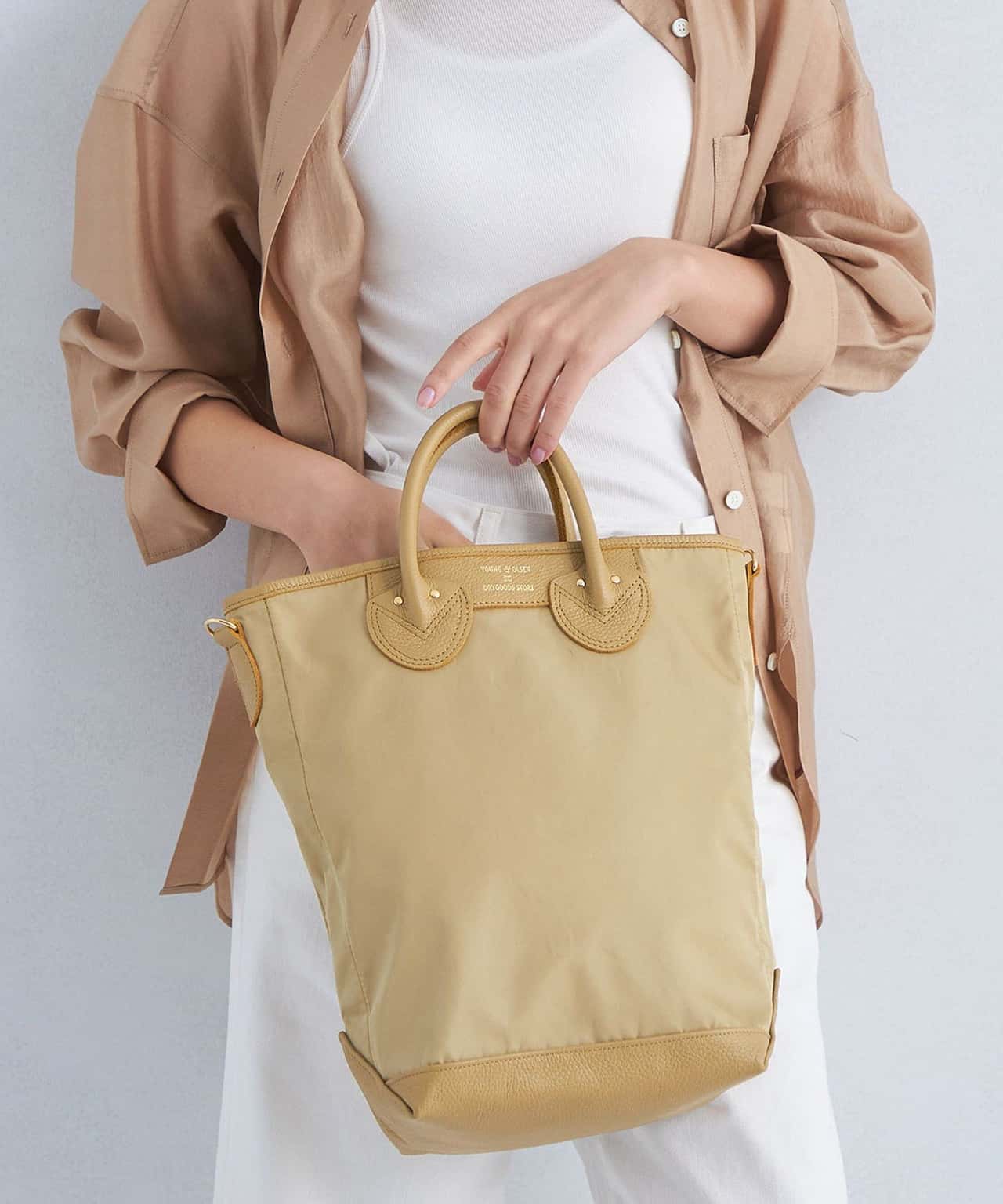 【SALE／30%OFF】UNITED ARROWS green label relaxing 【別注】＜YOUNG&OLSEN The DRYGOODS STORE＞ HAVERSACK トートバッグ ユナイテッドアローズ グリーンレーベルリラクシング バッグ トートバッグ ベージュ ブラック ネイビー【送料無料】