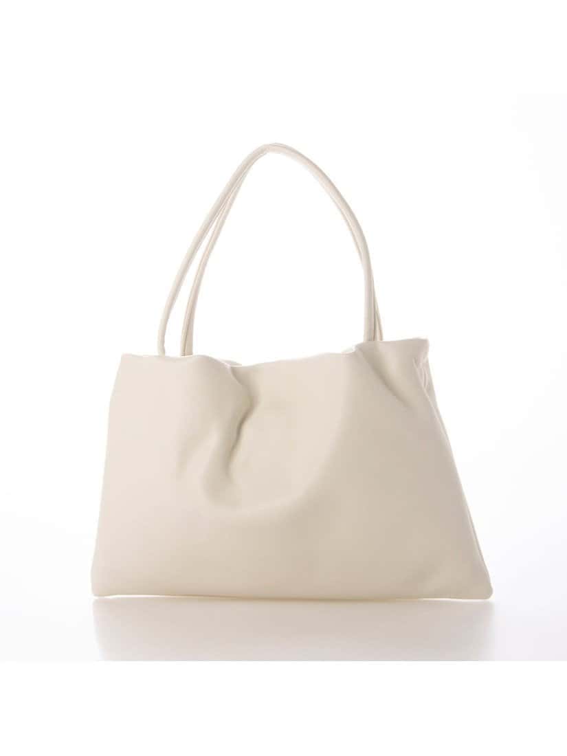 【SALE／60%OFF】cache cache カシュカシュ cachecache / タック入り2wayショルダー アンビリオン バッグ ショルダーバッグ ブラック ホワイト