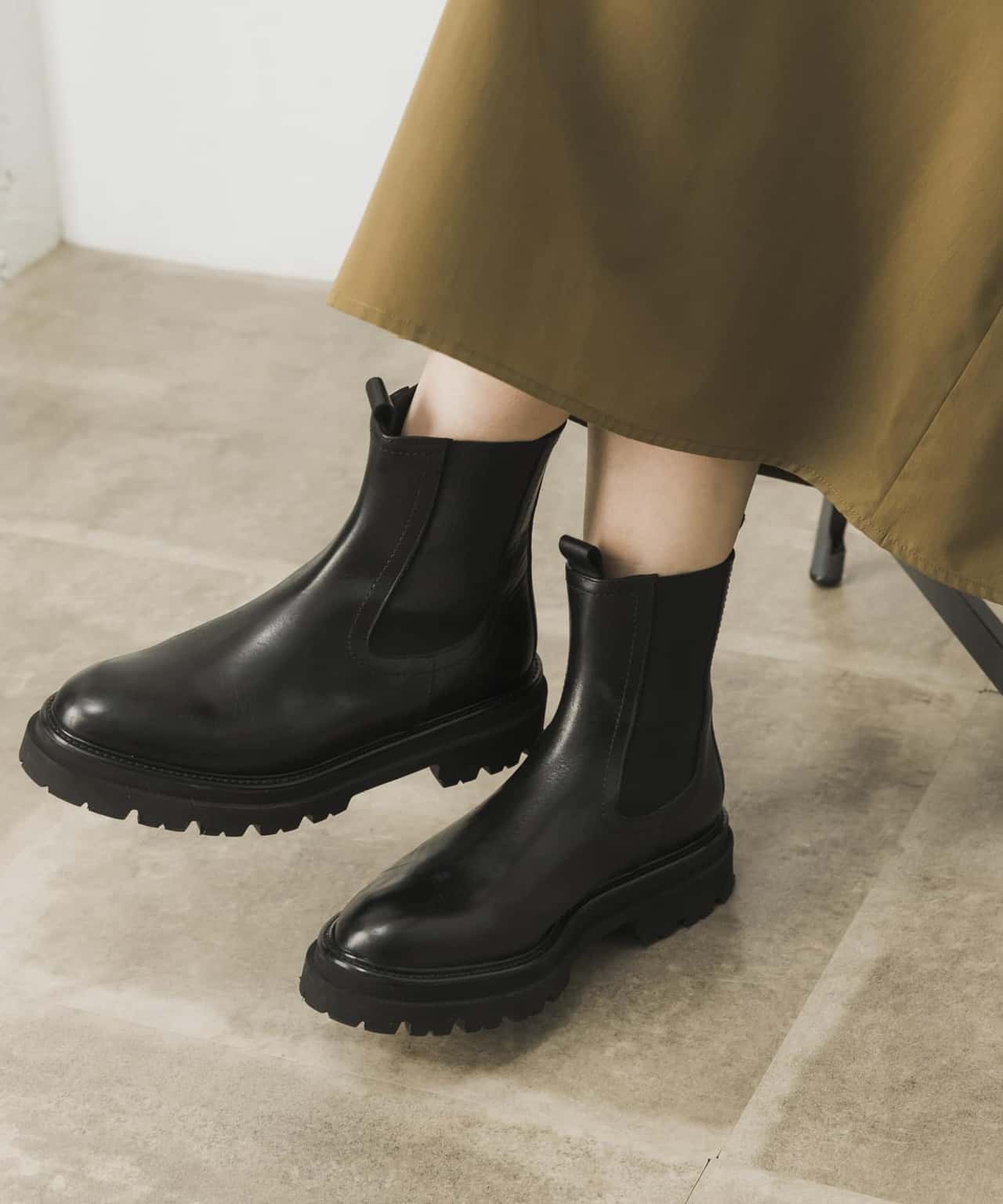 【SALE／40%OFF】URBAN RESEARCH PASCUCCI サイドゴアボリュームブーツ アーバンリサーチ シューズ・靴 ブーツ ブラック【送料無料】