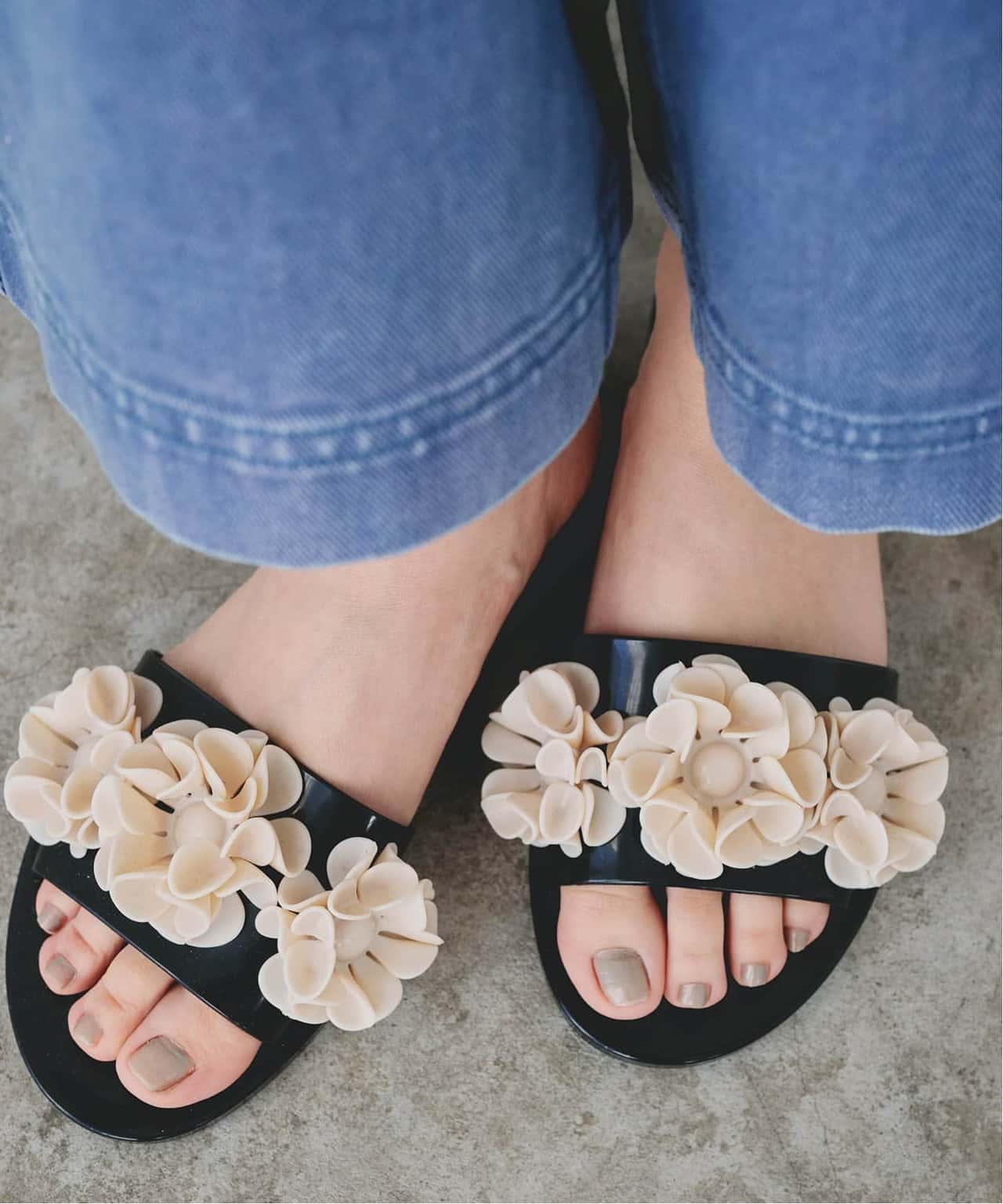 【SALE／30%OFF】U by SPICK&SPAN Melissa/メリッサ Babe Springtime Ad Flat ユーバイスピックアンドスパン シューズ・靴 サンダル ブラック【送料無料】