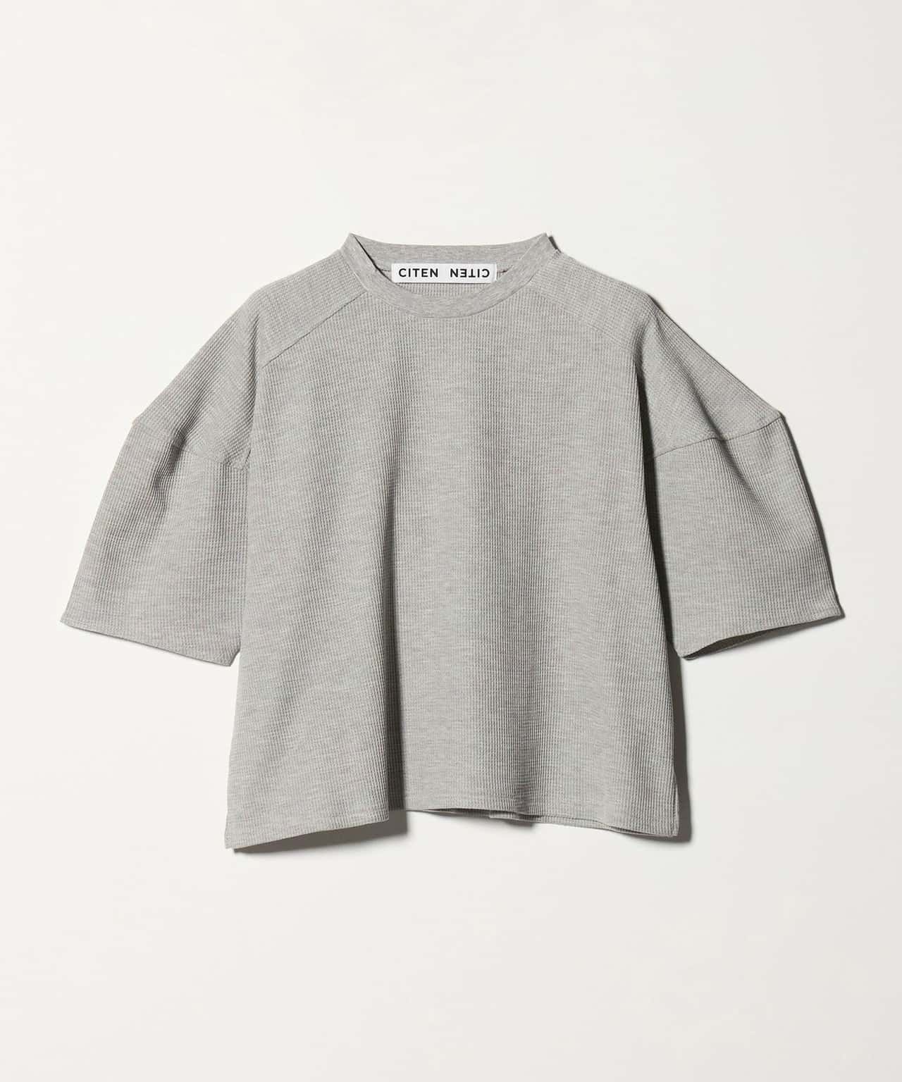 【SALE／30%OFF】CITEN ＜CITEN＞フォルムスリーブワッフルトップ ライトグレー シテン トップス カットソー・Tシャツ グレー【送料無料】