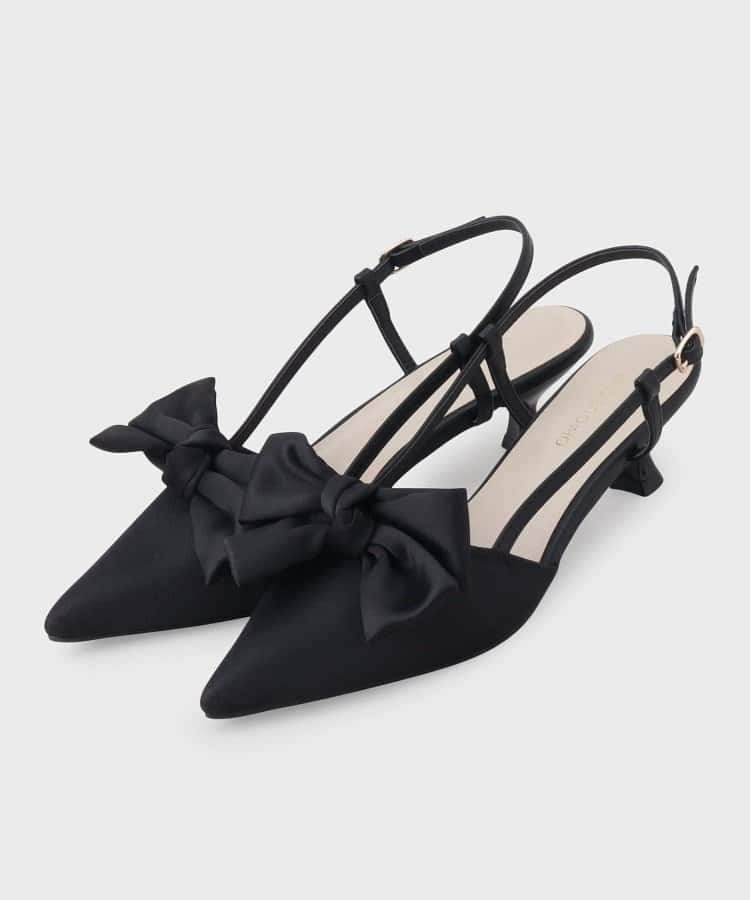 【SALE／50%OFF】OPAQUE.CLIP 【大草直子さんコラボ】2WAYリボン付パンプス オペークドットクリップ シューズ・靴 パンプス ピンク ブラック