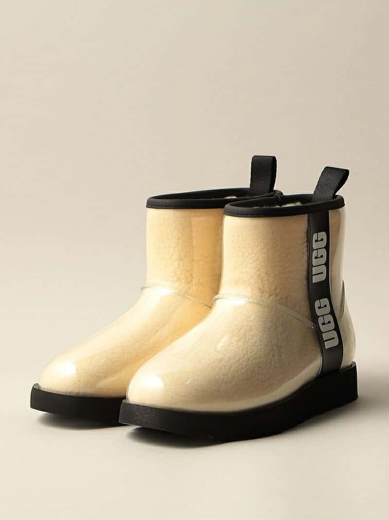 Odette e Odile ＜UGG(アグ)＞ CLASSIC CLEAR MINI オデット エ オディール シューズ ショートブーツ/ブーティー ホワイト ブラック【送料無料】