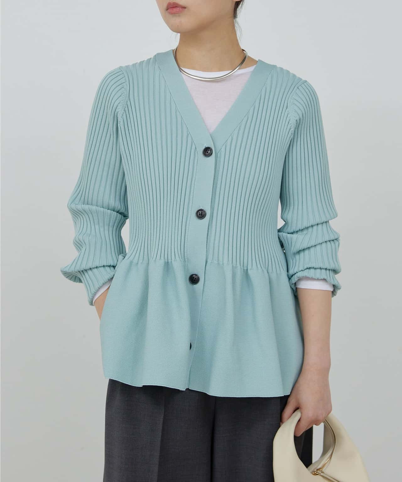 【SALE／60%OFF】GALLARDAGALANTE 【前後2way】ペプラム2WAYカーデ ガリャルダガランテ トップス カーディガン イエロー ブラック グリーン グレー ベージュ ブルー ネイビー【送料無料】