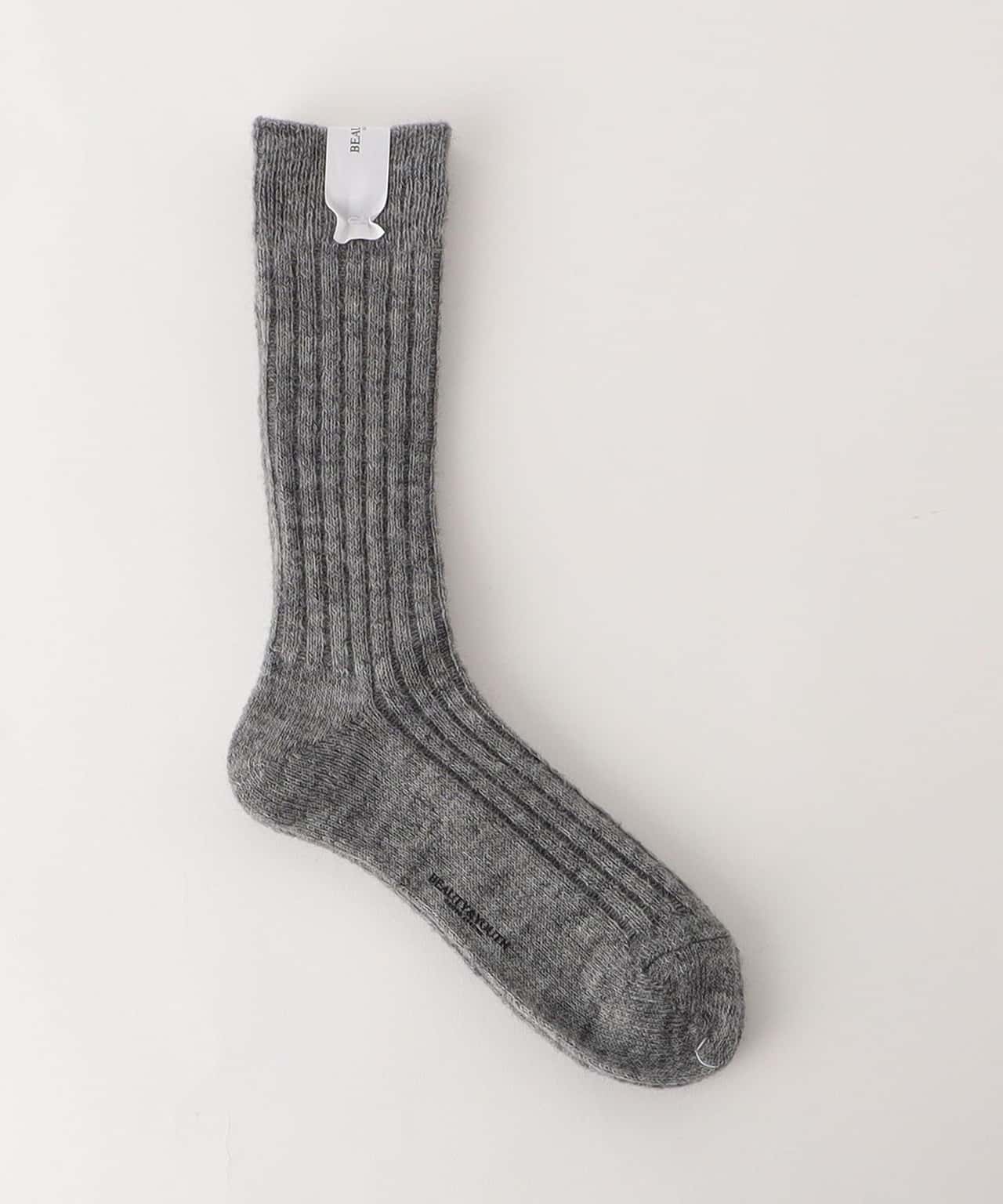 【SALE／40%OFF】BEAUTY&YOUTH UNITED ARROWS モヘヤ リブソックス ユナイテッドアローズ アウトレット 靴下・レッグウェア 靴下 レッド グレー ホワイト