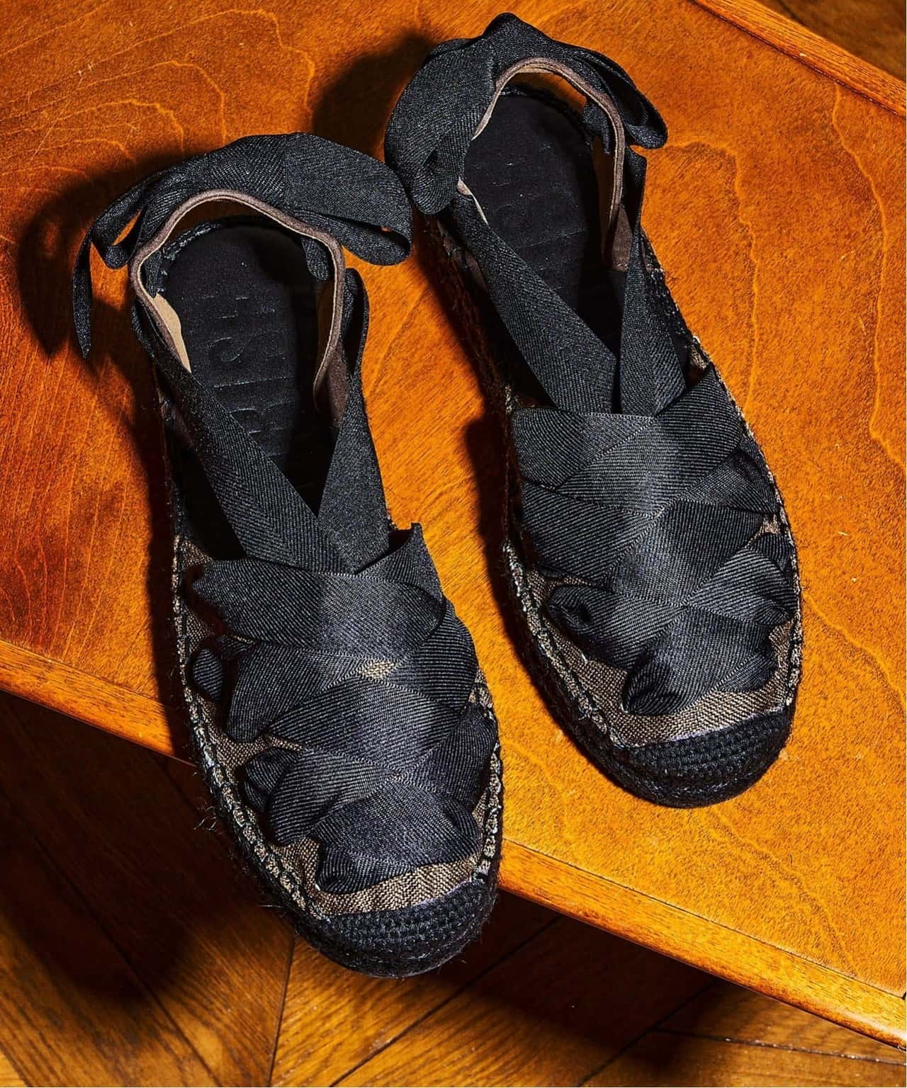 【SALE／30%OFF】Le Talon GRISEクロスリボンエスパドリーユ ルタロン シューズ・靴 その他のシューズ・靴 ブラウン ベージュ【送料無料】