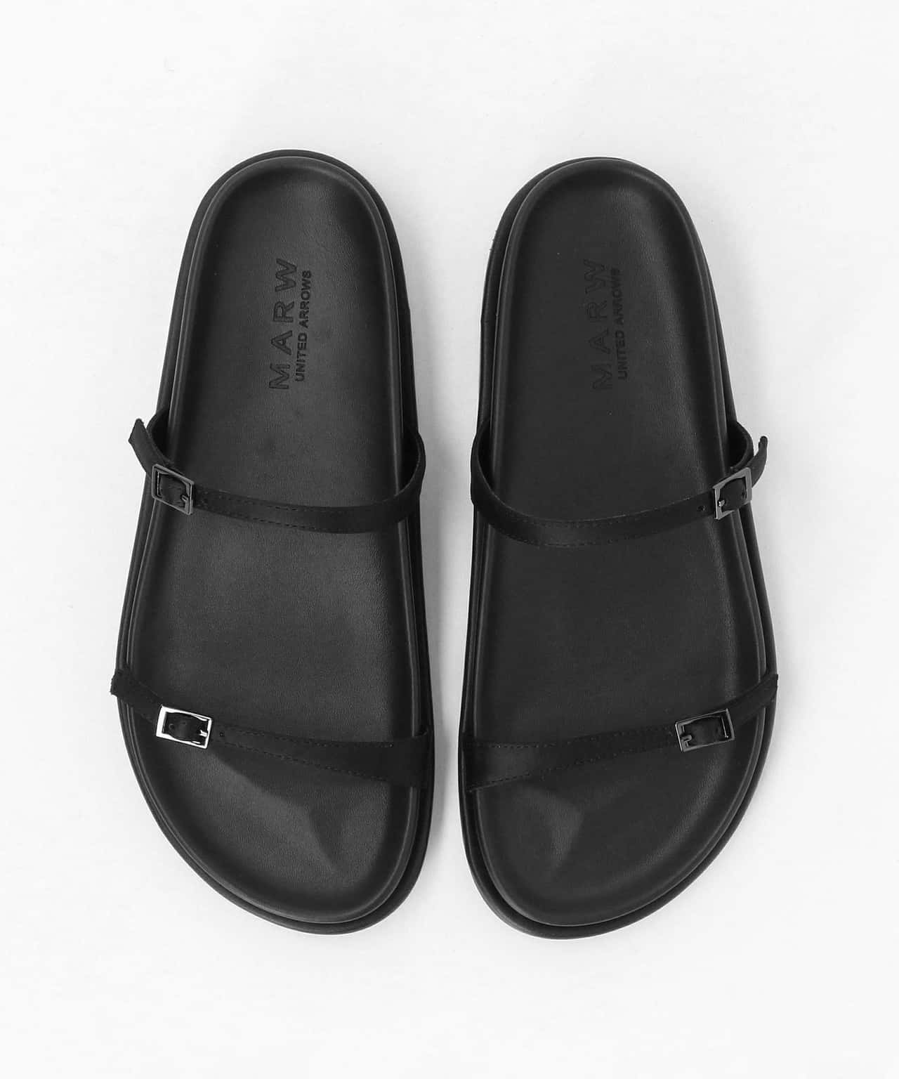 MARW UNITED ARROWS ＜MARW UNITED ARROWS+ODETTE E ODILE＞フット 2ベルト サンダル ユナイテッドアローズ シューズ・靴 サンダル ブラック【送料無料】