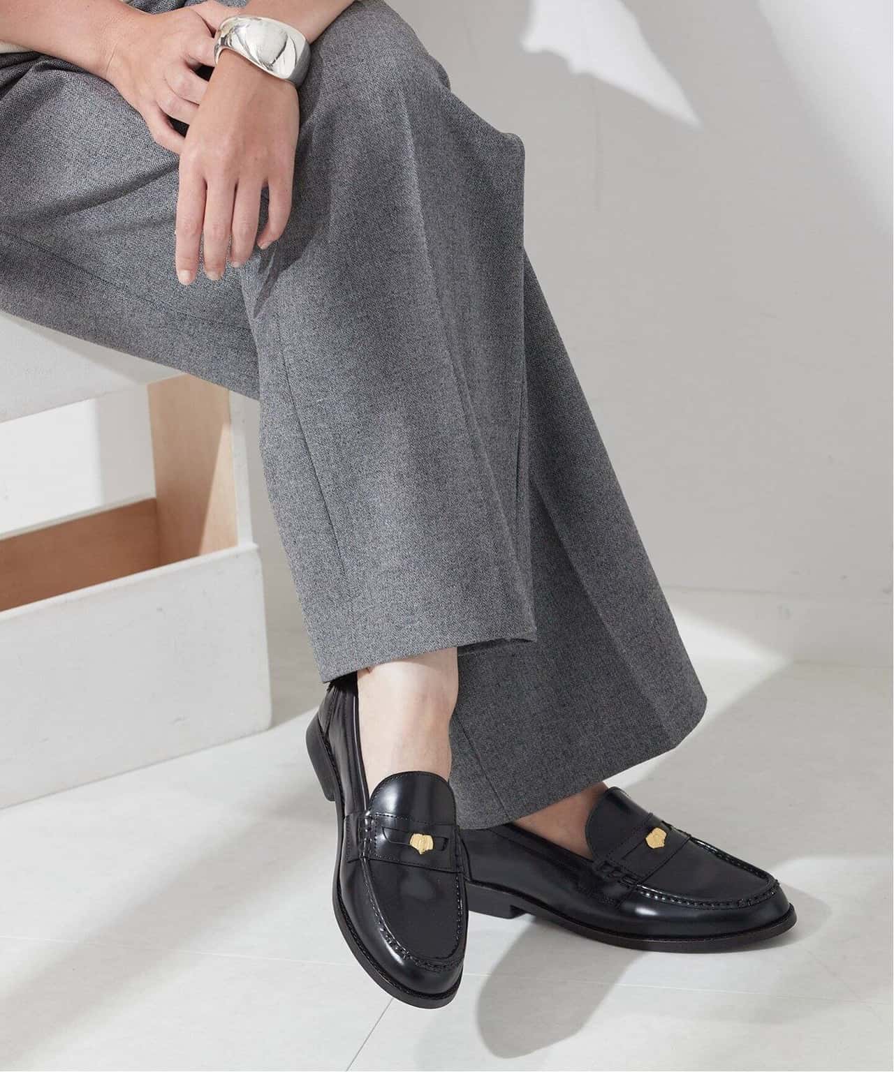JOURNAL STANDARD L'ESSAGE 【CAMINANDO/カミナンド】ALMOND TOE PENNY LOAFERS:ローファー ジャーナルスタンダード レサージュ シューズ・靴 ローファー ブラック【送料無料】