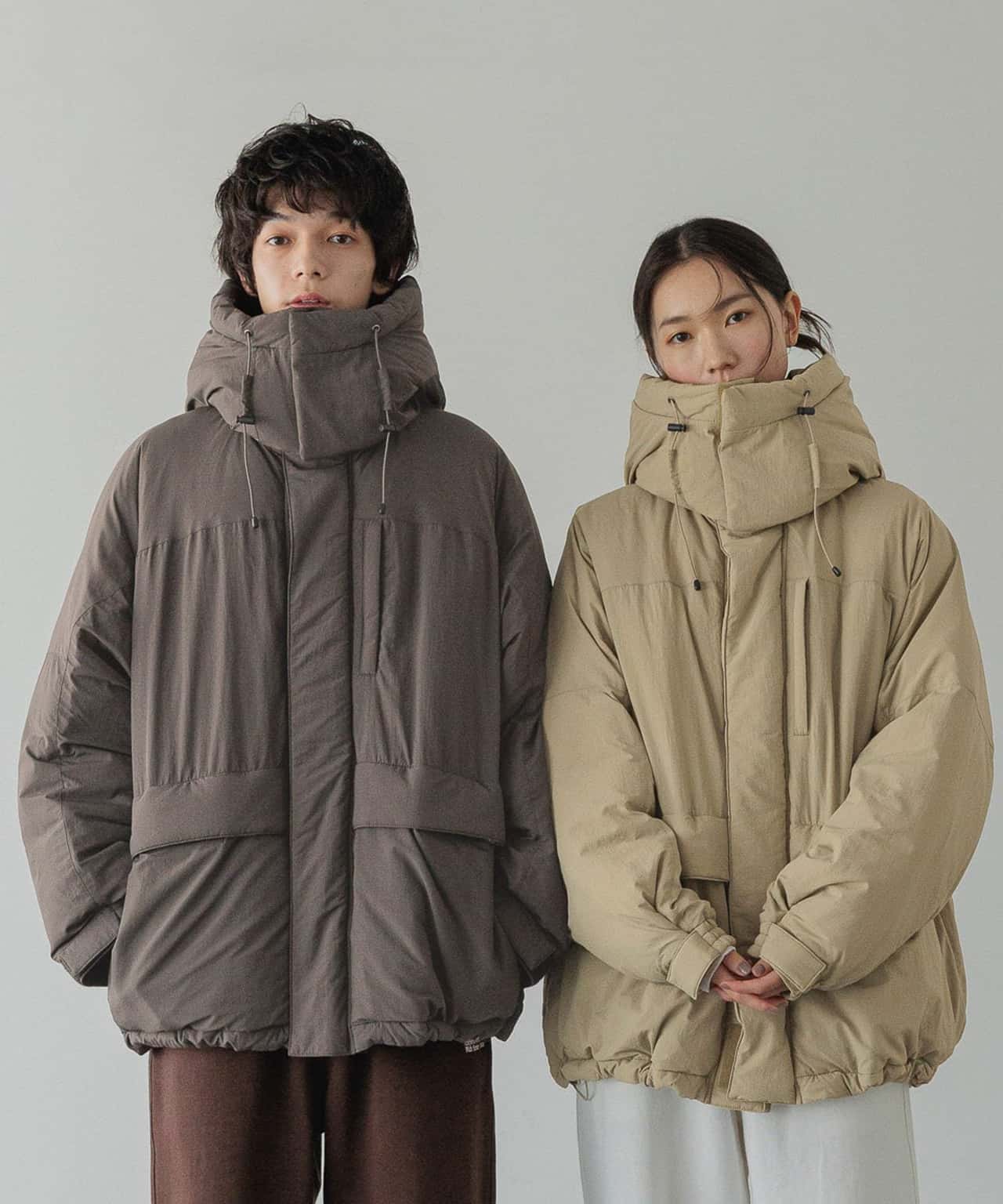 【SALE／20%OFF】LOWRYS FARM 【LFM(U)】エアサーマル2WAYパーカー ローリーズファーム ジャケット・アウター ダウンジャケット・ダウンベスト グレー ベージュ カーキグリーン【送料無料】