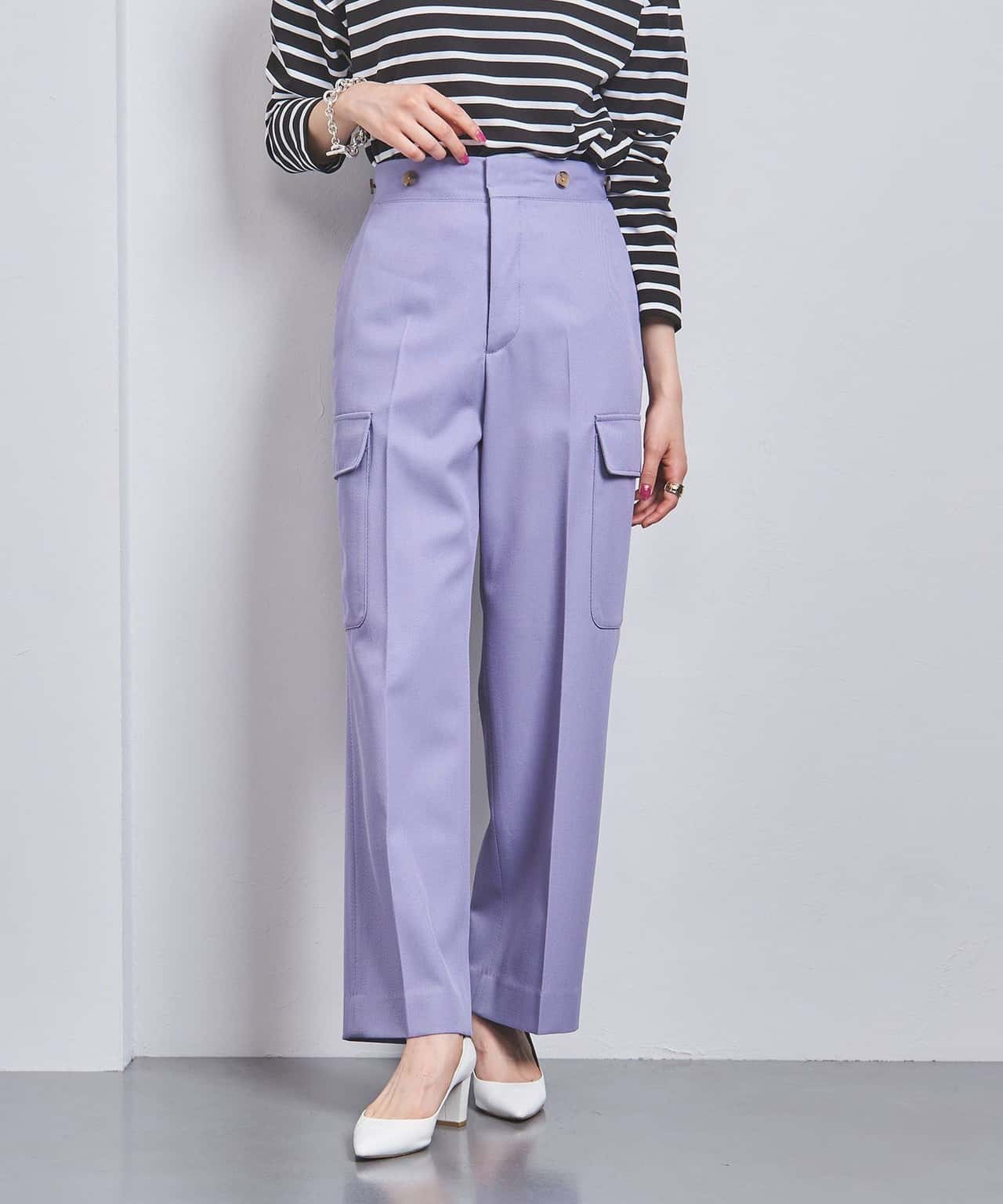 【SALE／80%OFF】UNITED ARROWS ＜UNITED ARROWS＞W カーゴパンツ G ユナイテッドアローズ アウトレット パンツ その他のパンツ パープル ネイビー【送料無料】