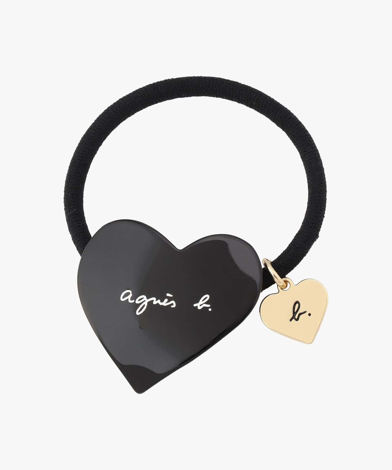 agnes b. VOYAGE WEBスペシャル ハートモチーフヘアゴム HA03-01 アニエスベー ヘアアクセサリー その他のヘアアクセサリー ブラック