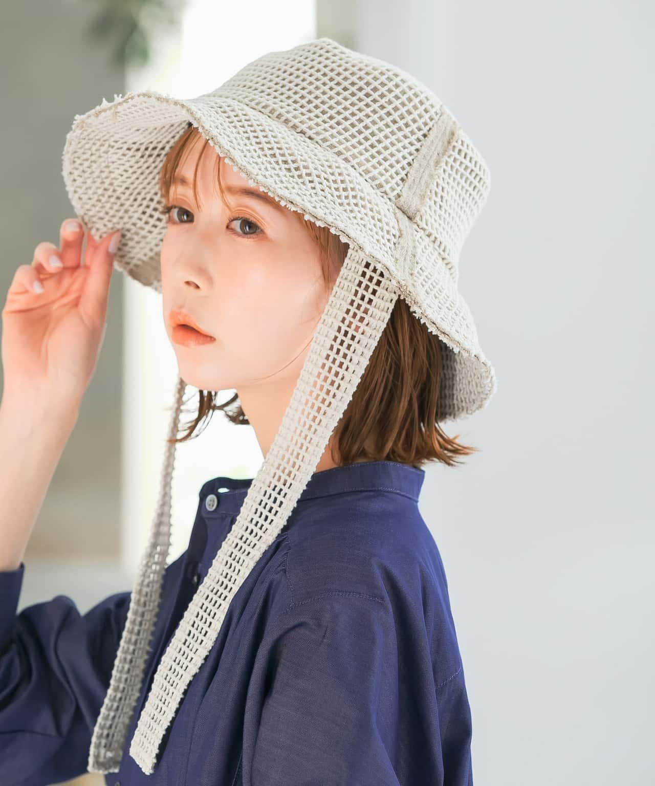 URBAN RESEARCH ROSSO La Maison de Lyllis FISHNET アーバンリサーチロッソ 帽子 ハット ホワイト ブラック【送料無料】