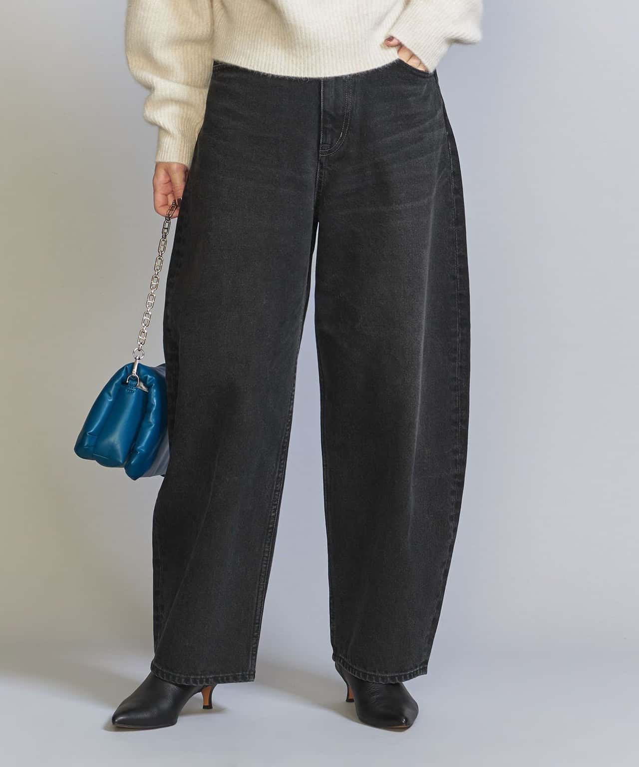 【SALE／70%OFF】BEAUTY&YOUTH UNITED ARROWS ブラックデニム カーブパンツ -ウォッシャブル- ユナイテッドアローズ アウトレット パンツ ジーンズ・デニムパンツ ブラック【送料無料】