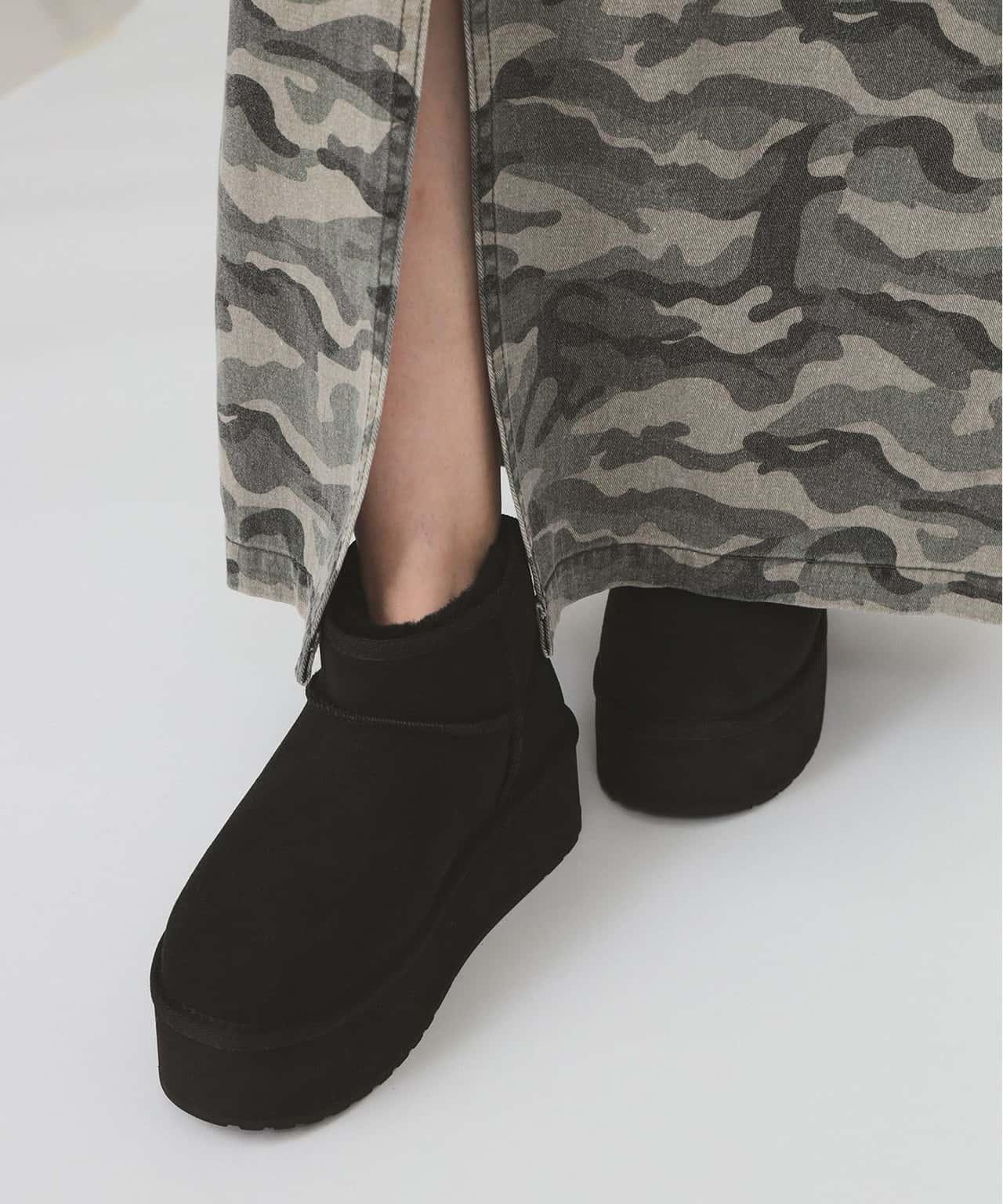 【SALE／40%OFF】Ray BEAMS 【WEB限定】EMU / Stinger Micro Flatform 起毛 ビームス ウイメン シューズ・靴 ブーツ ブラック【送料無料】