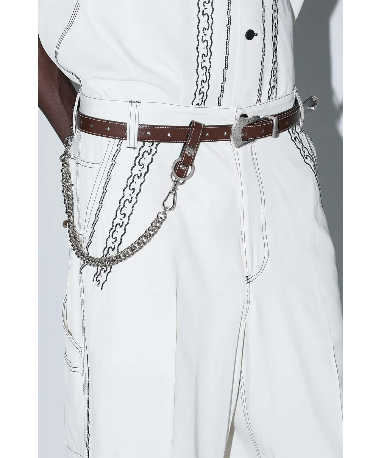 【SALE／50%OFF】TOGA TOO Chain key ring belt トーガ ファッション雑貨 ベルト ブラウン ブラック【送料無料】
