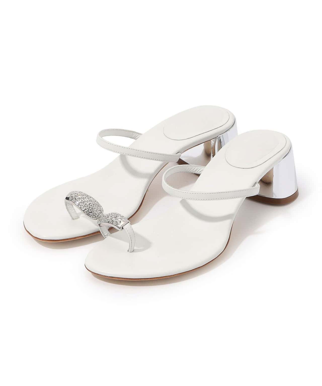 【SALE／30%OFF】TOMORROWLAND GOODS Il Sandalo of Capri THONG ヒールサンダル トゥモローランド シューズ・靴 サンダル ホワイト【送料無料】