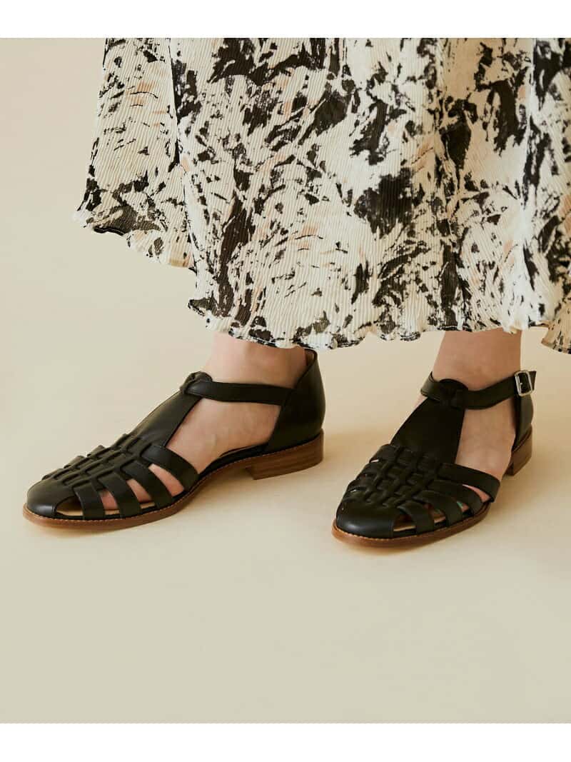 【SALE／60%OFF】MADEMOISELLE ROPE' ＜ご好評につき追加＞【PASCUCCI】グルカサンダル ロペ シューズ サンダル/ミュール ブラック ゴールド【送料無料】
