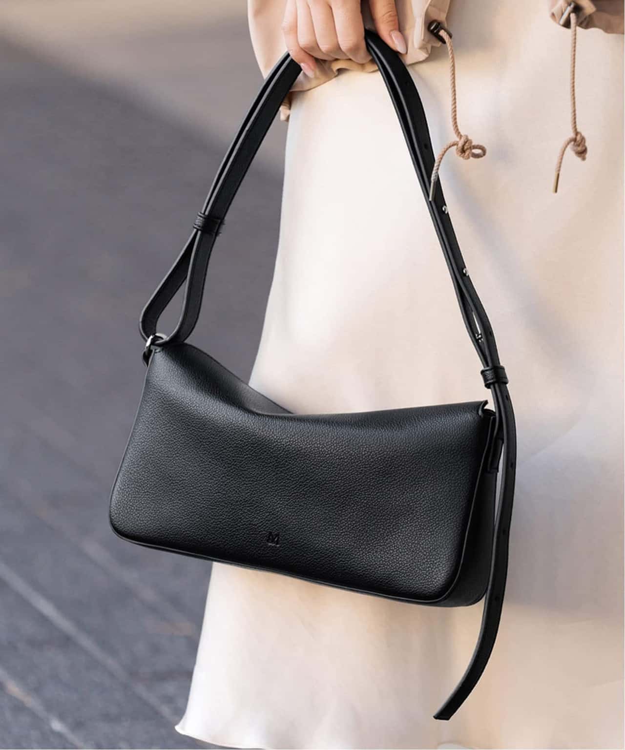 【SALE／30%OFF】IENA 《追加》&MyuQ/アンドミューク 別注 UPIS ショルダーバッグ イエナ バッグ ショルダーバッグ ブラック【送料無料】