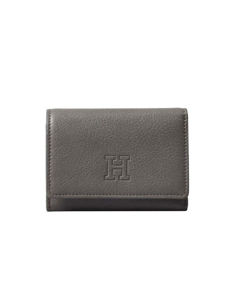 HIROFU 【センプレ】三つ折り財布 レザー ウォレット 本革(商品番号:P25-50331) ヒロフ 財布・ポーチ・ケース 財布 グレー【送料無料】