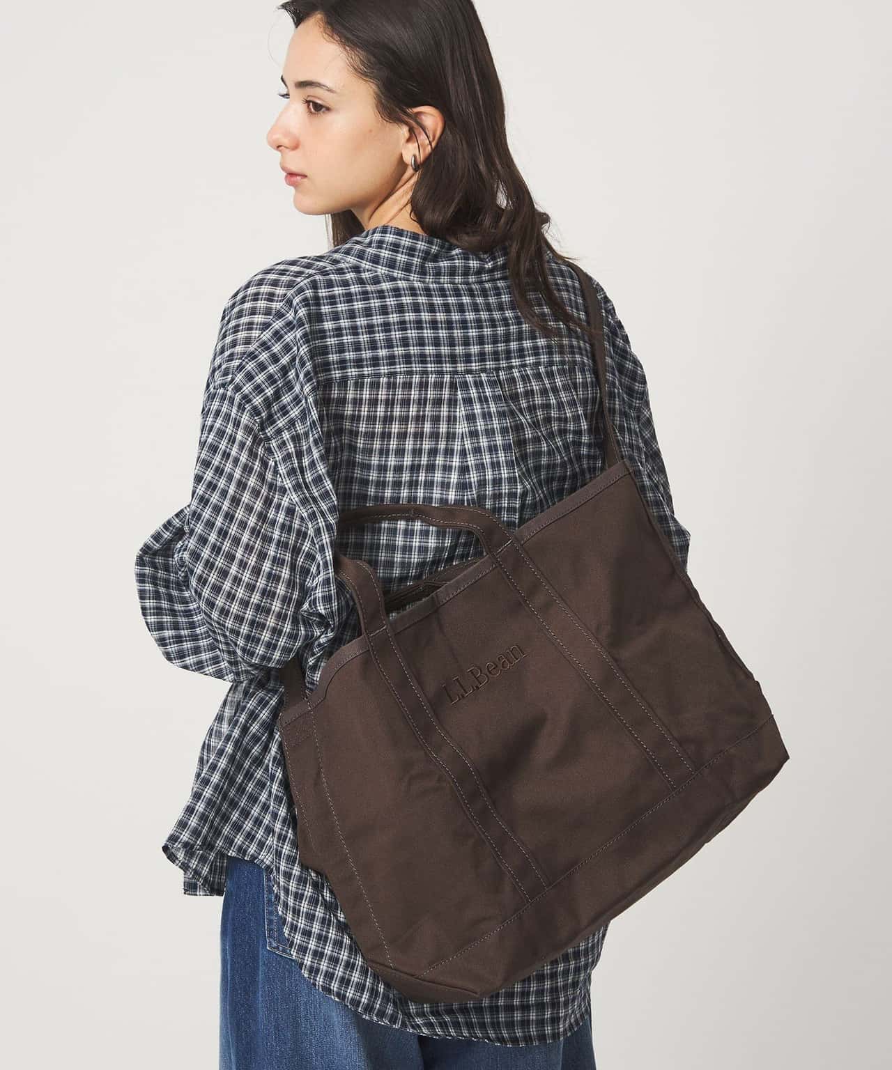 UNITED ARROWS green label relaxing 【別注】＜L.L.Bean＞グローサリー トートバッグ ユナイテッドアローズ グリーンレーベルリラクシング バッグ ショルダーバッグ パープル ホワイト グレー ブラック ブラウン カーキグリーン【送料無料】