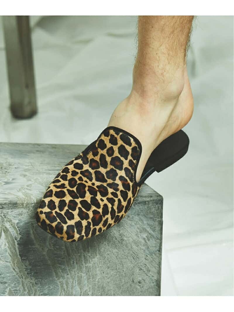 MAISON SPECIAL 《ユニセックスアイテム》【SPECIAL SHOES FACTORY コラボ】東京産フラットソールアニマルミュールサンダル 【MAISON SPECIAL/メゾンスペシャル】 メゾンスペシャル シューズ・靴 サンダル ブラック【送料無料】