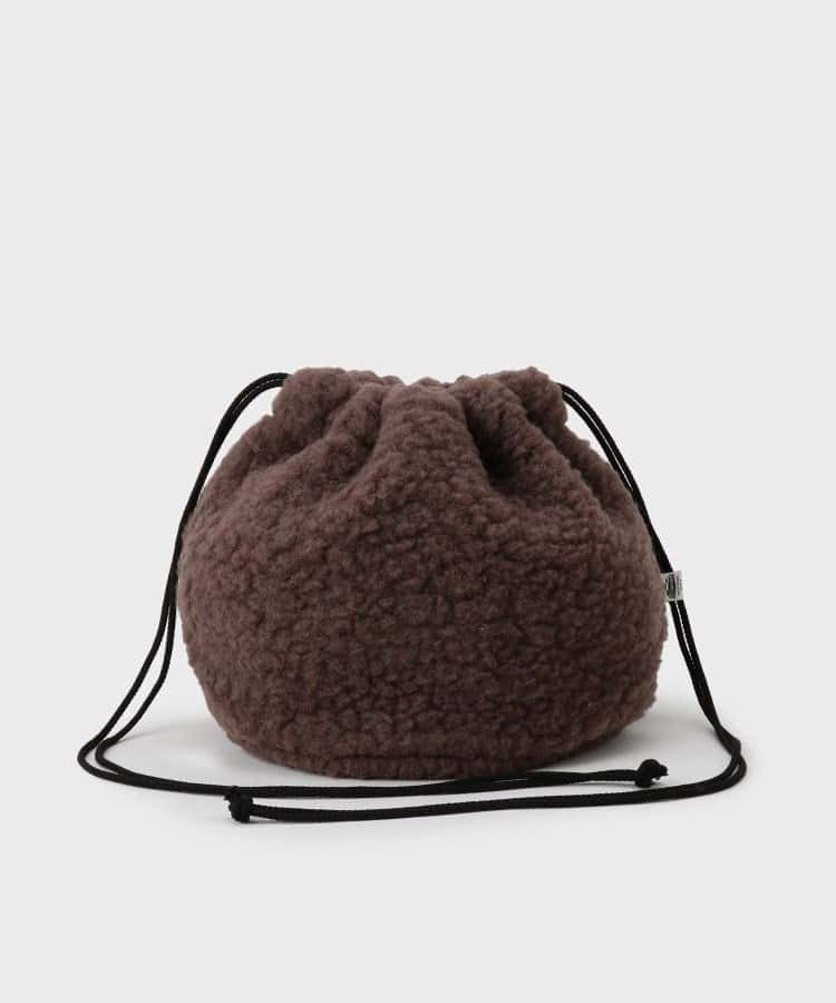 【SALE／20%OFF】INDIVI 【Coldbreaker】Drawstring Bag インディヴィ バッグ ハンドバッグ ブラウン グレー【送料無料】