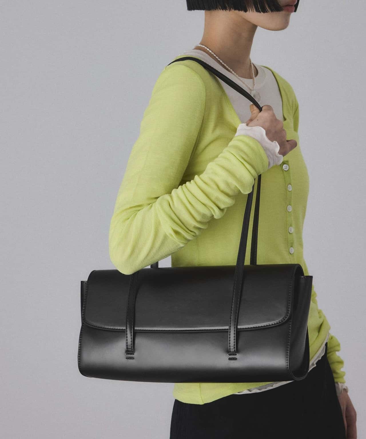 【SALE／50%OFF】ADAM ET ROPE' FEMME フラップロングハンドルバッグ アダムエロペ バッグ ショルダーバッグ ブラウン ブラック【送料無料】