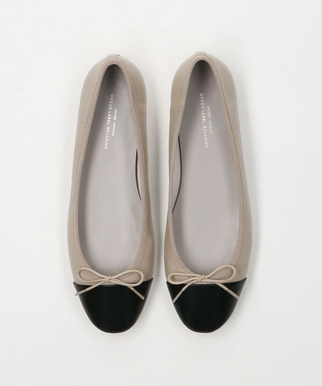 【SALE／40%OFF】UNITED ARROWS green label relaxing ラウンドバレエ フラットシューズ - 晴雨兼用 - ユナイテッドアローズ グリーンレーベルリラクシング シューズ・靴 バレエシューズ ブラック シルバー【送料無料】