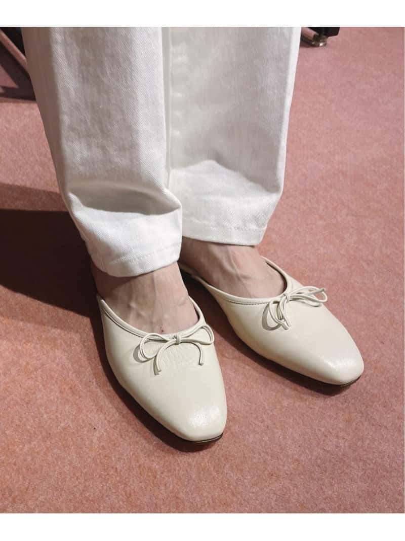 【SALE／10%OFF】EDIT.FOR LULU 【PASCUCCI/パスクッチ】リボンフラットミュール エディット フォー ルル シューズ・靴 サンダル ベージュ ネイビー ブルー ピンク【送料無料】