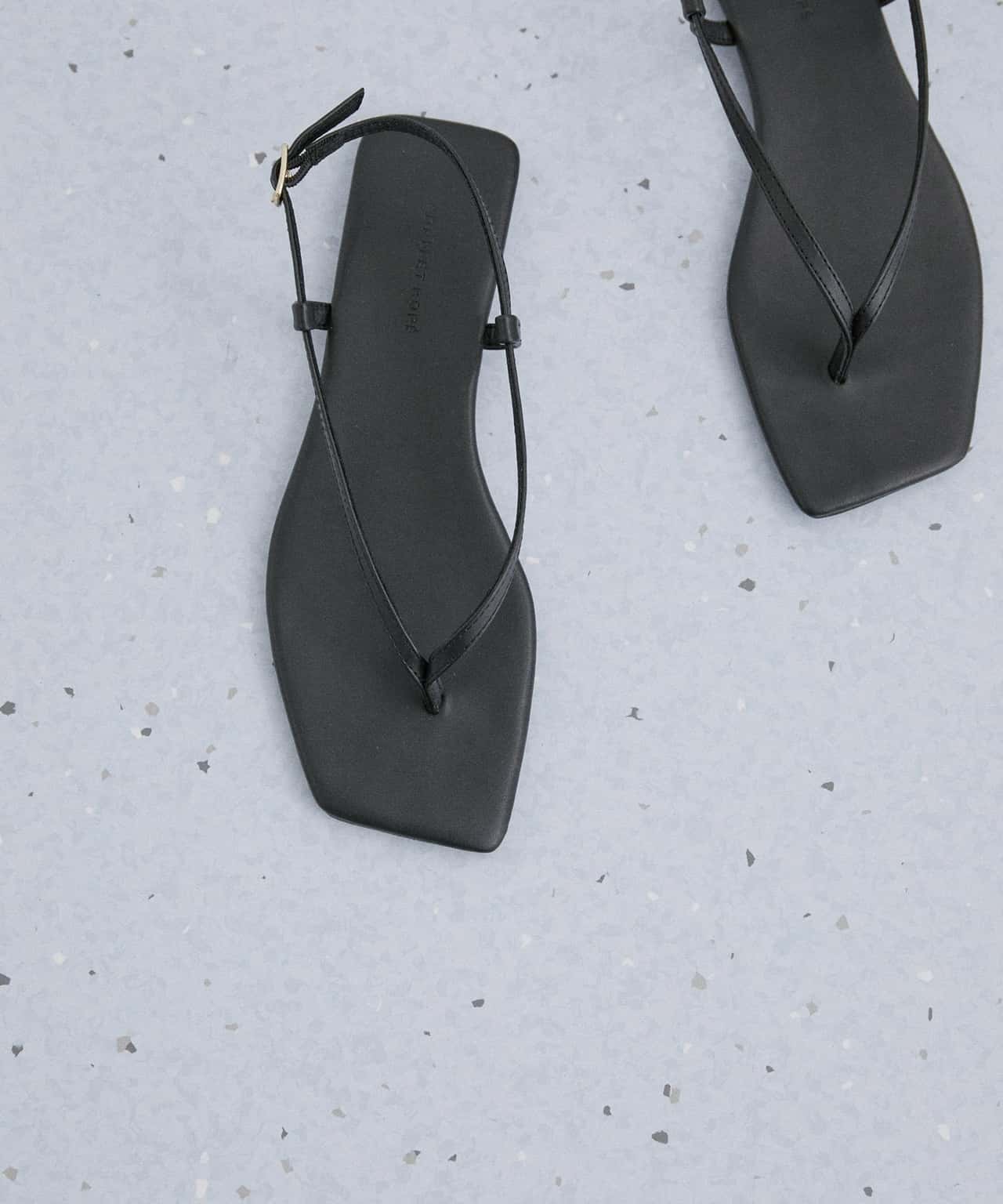 【SALE／30%OFF】ADAM ET ROPE' FEMME 【定番人気】スクエアストラップビーチサンダル アダムエロペ シューズ・靴 サンダル ブラウン ブラック