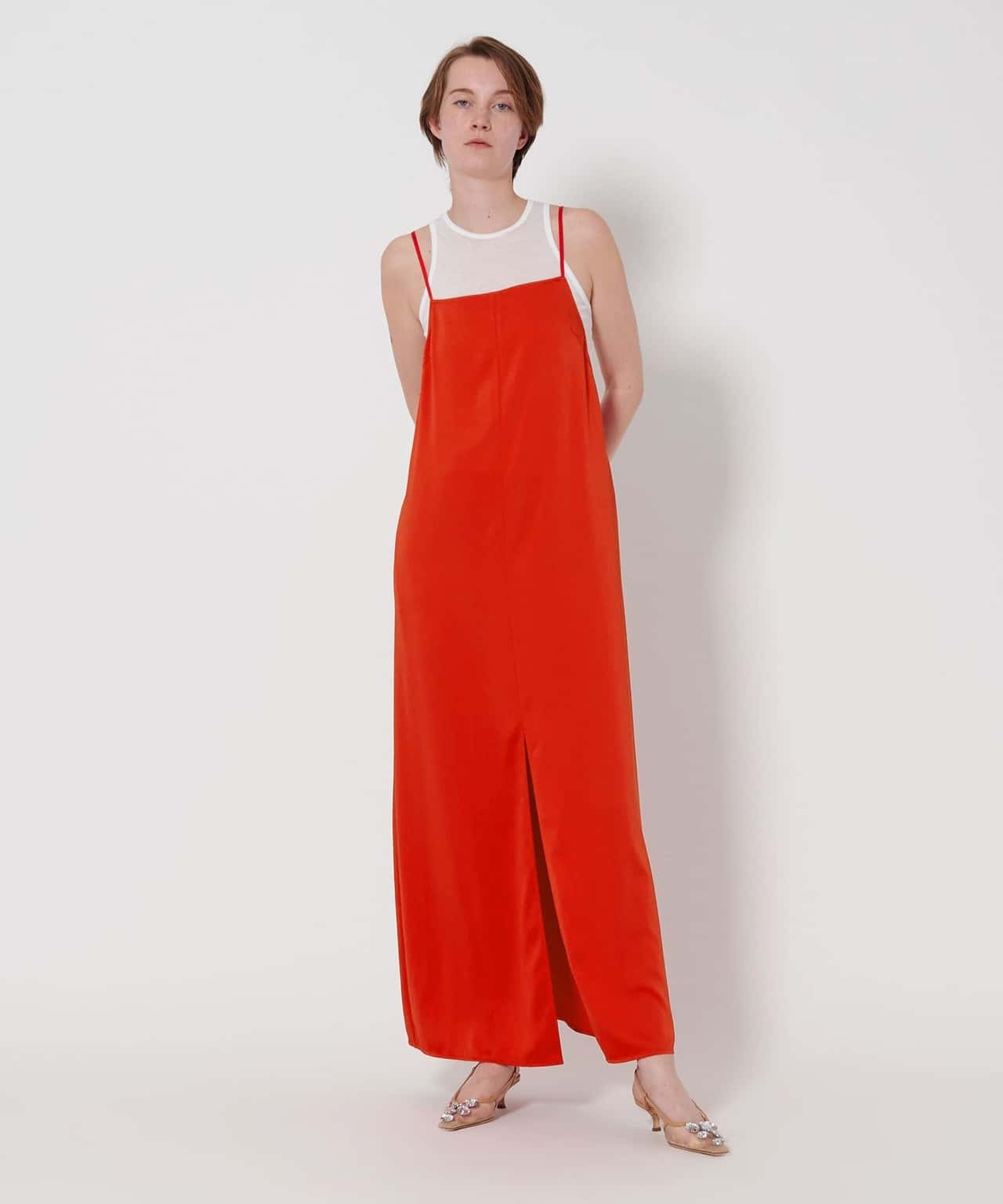 【SALE／70%OFF】AEWEN MATOPH ＜AEWEN MATOPH＞キャミソール ワンピース ユナイテッドアローズ アウトレット ワンピース・ドレス ワンピース レッド ブラック【送料無料】