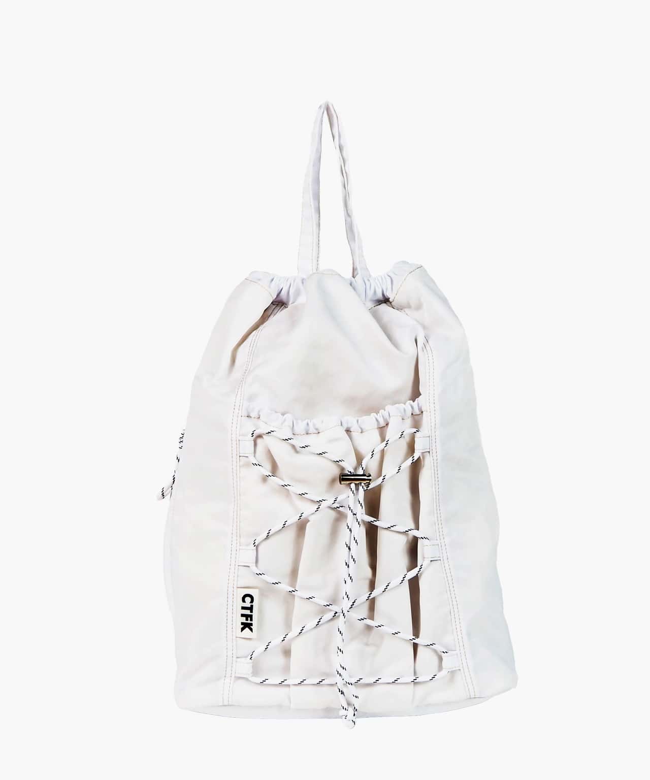 CONTROL FREAK/CTFK CONTROL FREAK / CTFK 撥水編み上げナップサック キャセリーニ バッグ リュック・バックパック グリーン ホワイト オレンジ ブルー ブラック シルバー【送料無料】