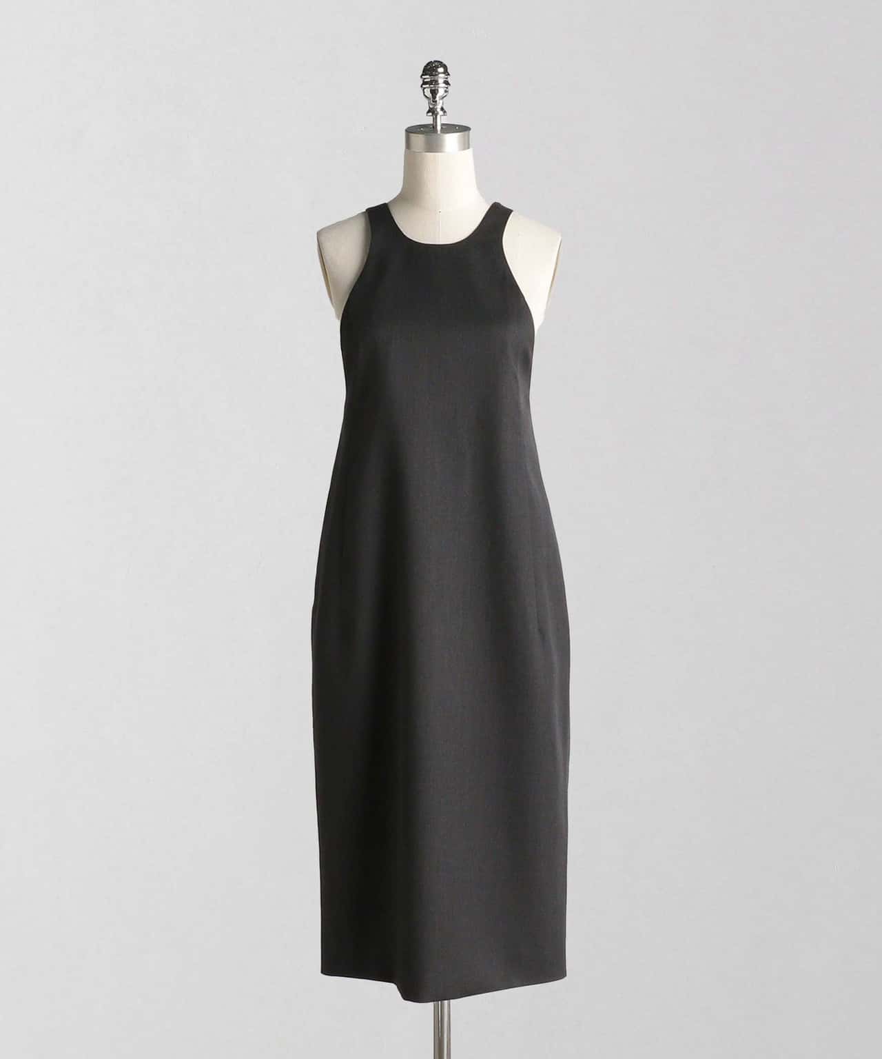 【SALE／80%OFF】LOEFF ＜LOEFF＞W ギャバ エプロンドレス ユナイテッドアローズ アウトレット ワンピース・ドレス ワンピース ホワイト グレー【送料無料】