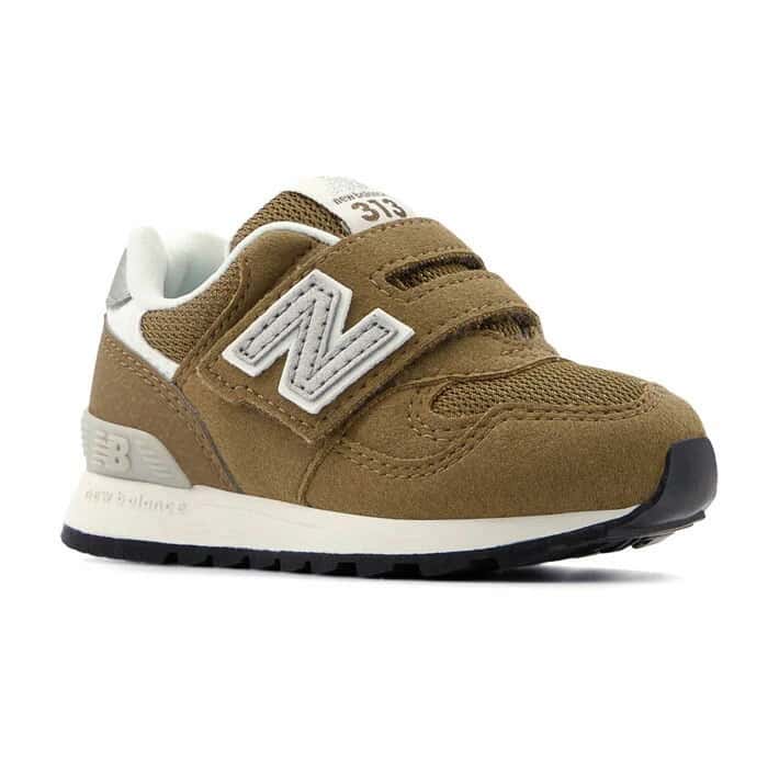 【2026モデル】ラッピング可 幅広で履きやすい ニューバランス NB I313 119 ベージュ 12～16.5 ベビーシューズ キッズスニーカー 子供靴 ファーストシューズ 男の子 女の子 運動靴 靴 マジックテープ ベルクロ 滑りにくい 疲れにくい 小学生 幅広 着脱 甲高 保育園 反射