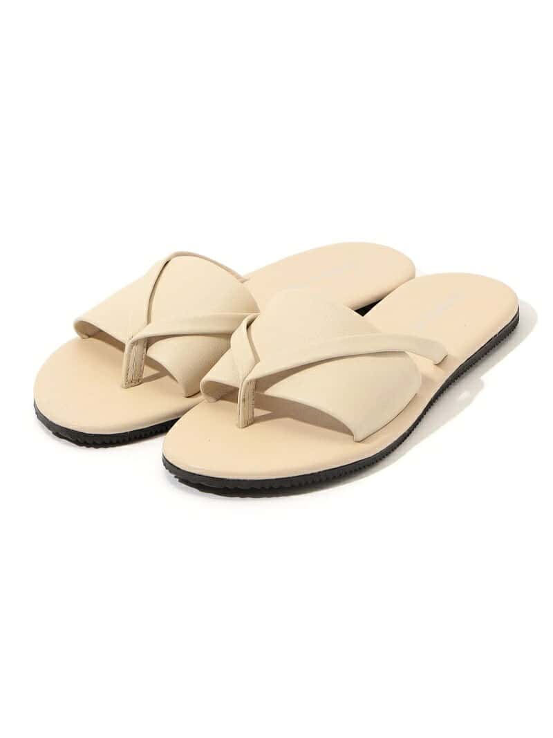 【SALE／40%OFF】GALERIE VIE LOGIC レザーフラットサンダル TOMORROWLAND GOODS トゥモローランド シューズ・靴 サンダル ブラック ホワイト【RBA_E】【送料無料】[Rakuten Fashion]