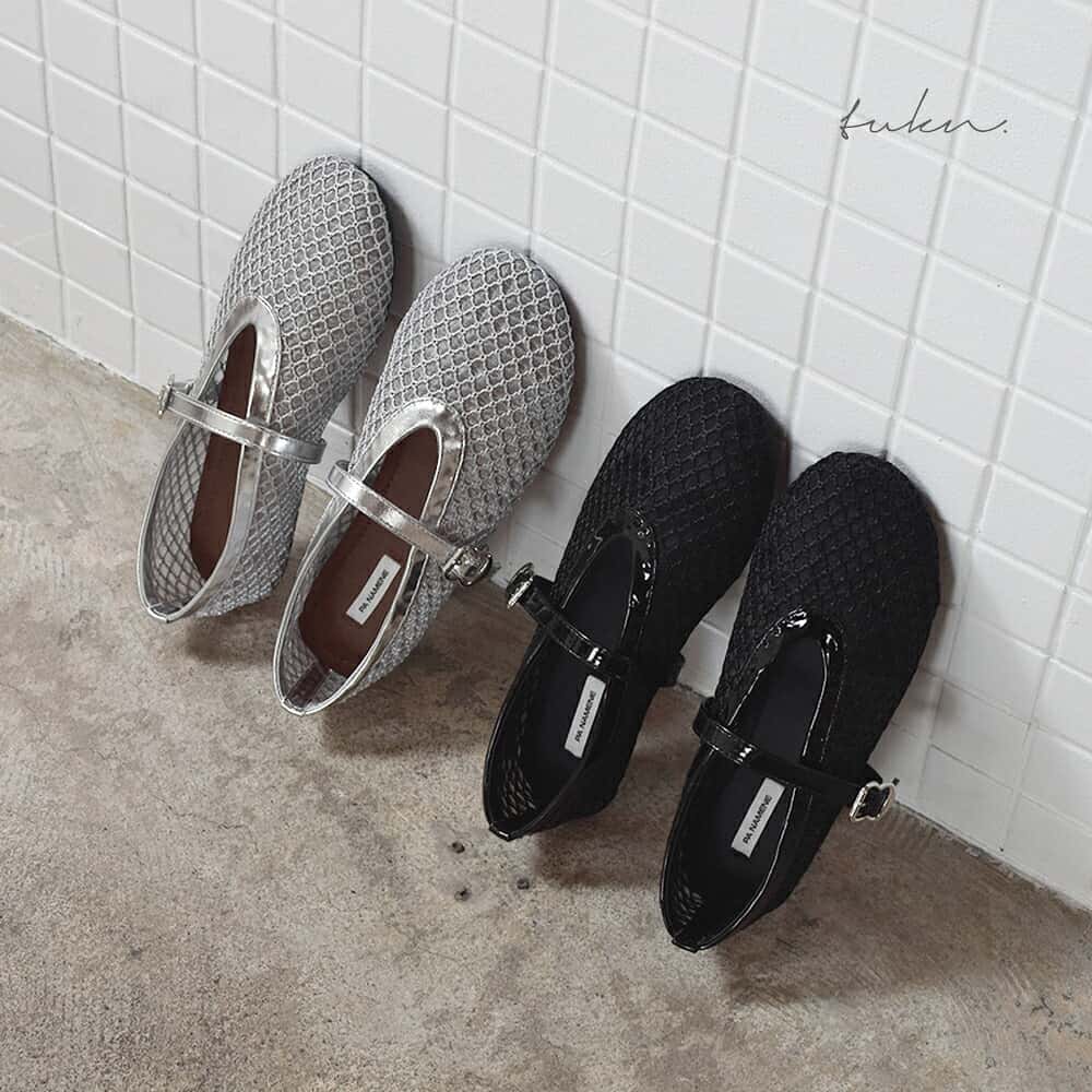 メッシュ シューズ メリージェーン ストラップ レディース 靴 パンプス フラット ローヒール 可愛い 涼しい 夏 可愛い きれいめ おしゃれ シルバー ブラック 黒 銀 オフィス 履きやすい 歩きやすい 柔らかい 送料無料 [598]