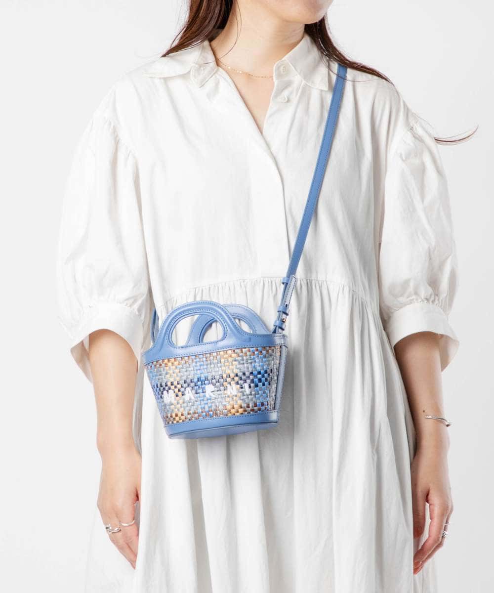 マルニ MARNI BMMP0096U5 P6744 ショルダーバッグ TROPICALIA MICRO レディース バッグ トロピカリア マイクロバッグ ロゴ刺繍 斜め掛け 2way ミニバッグ 軽量 ブランド プレゼント ギフト