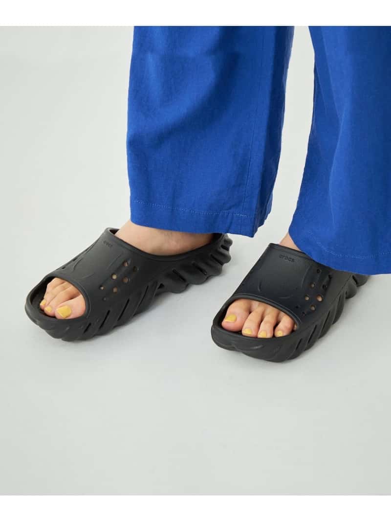 【SALE／70%OFF】＜CROCS＞ ECHO SLIDE エコー スライド サンダル UNITED ARROWS green label relaxing ユナイテッドアローズ アウトレット シューズ・靴 サンダル カーキグリーン グレー ブラック【RBA_E】[Rakuten Fashion]