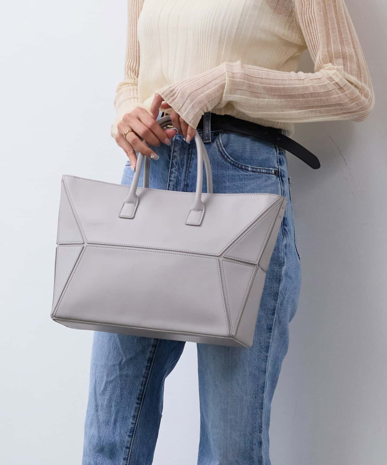 【対象商品50%OFFクーポン：10/24 20:00〜10/27 23:59】【公式】【TREASURE TOPKAPI】ジオメトリック ショルダー付 トートバッグ トプカピ クリュ バック レディース