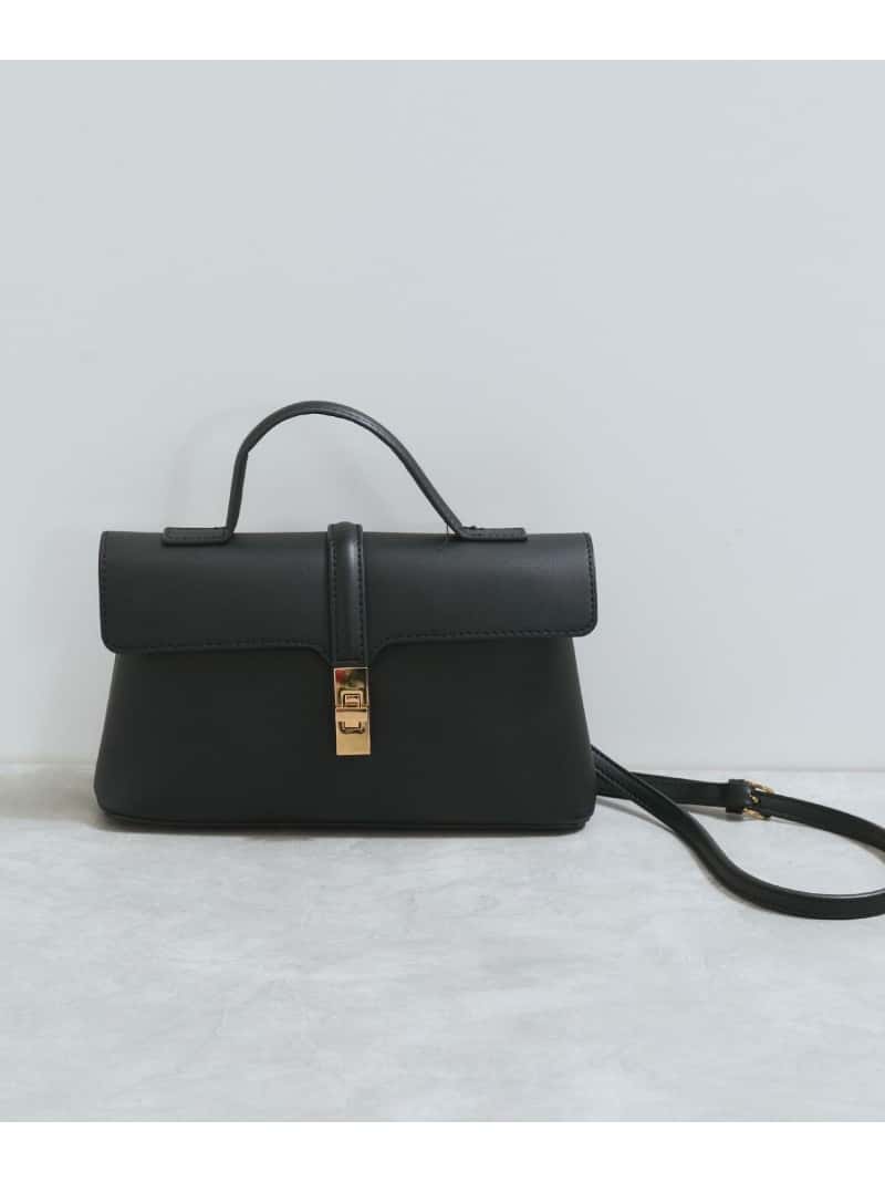 ひねり金具ワンハンドルミニショルダーバッグ/2WAY VIS ビス バッグ ショルダーバッグ ベージュ ブラウン ブラック【送料無料】[Rakuten Fashion]